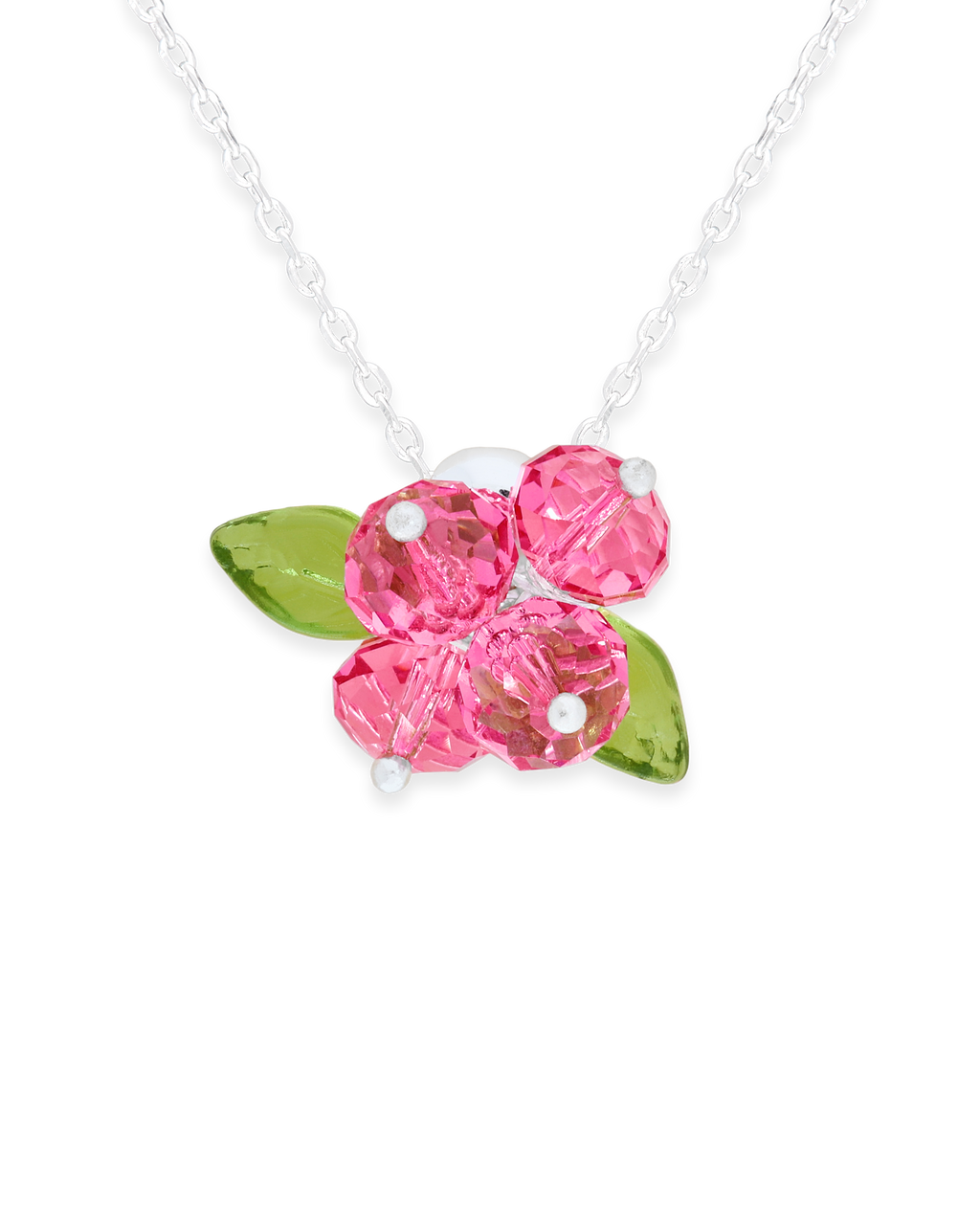 Rose Romance Necklace in Silver