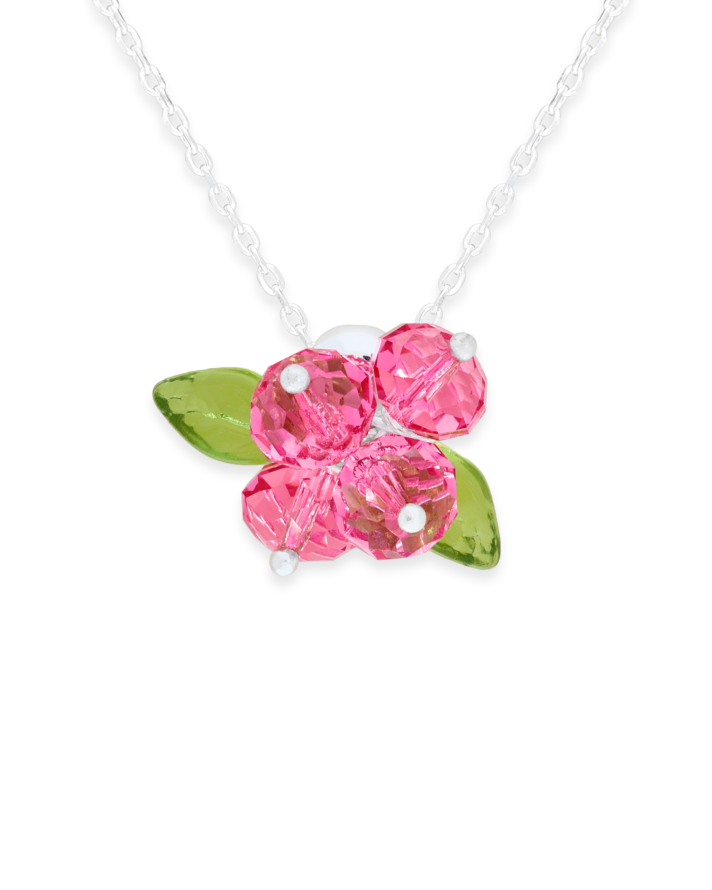 Rose Romance Necklace in Silver