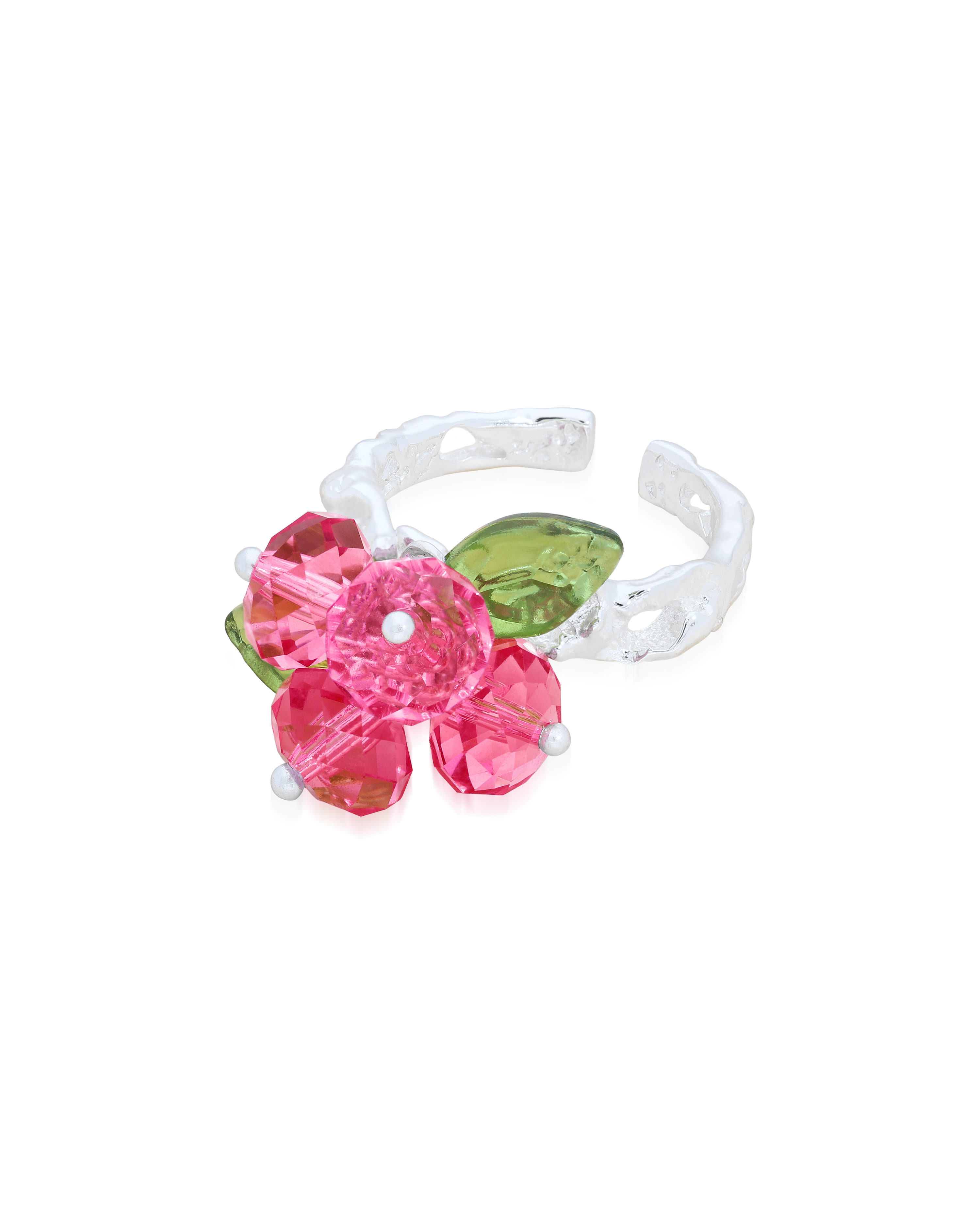 Rose Romance Ring in Silver
