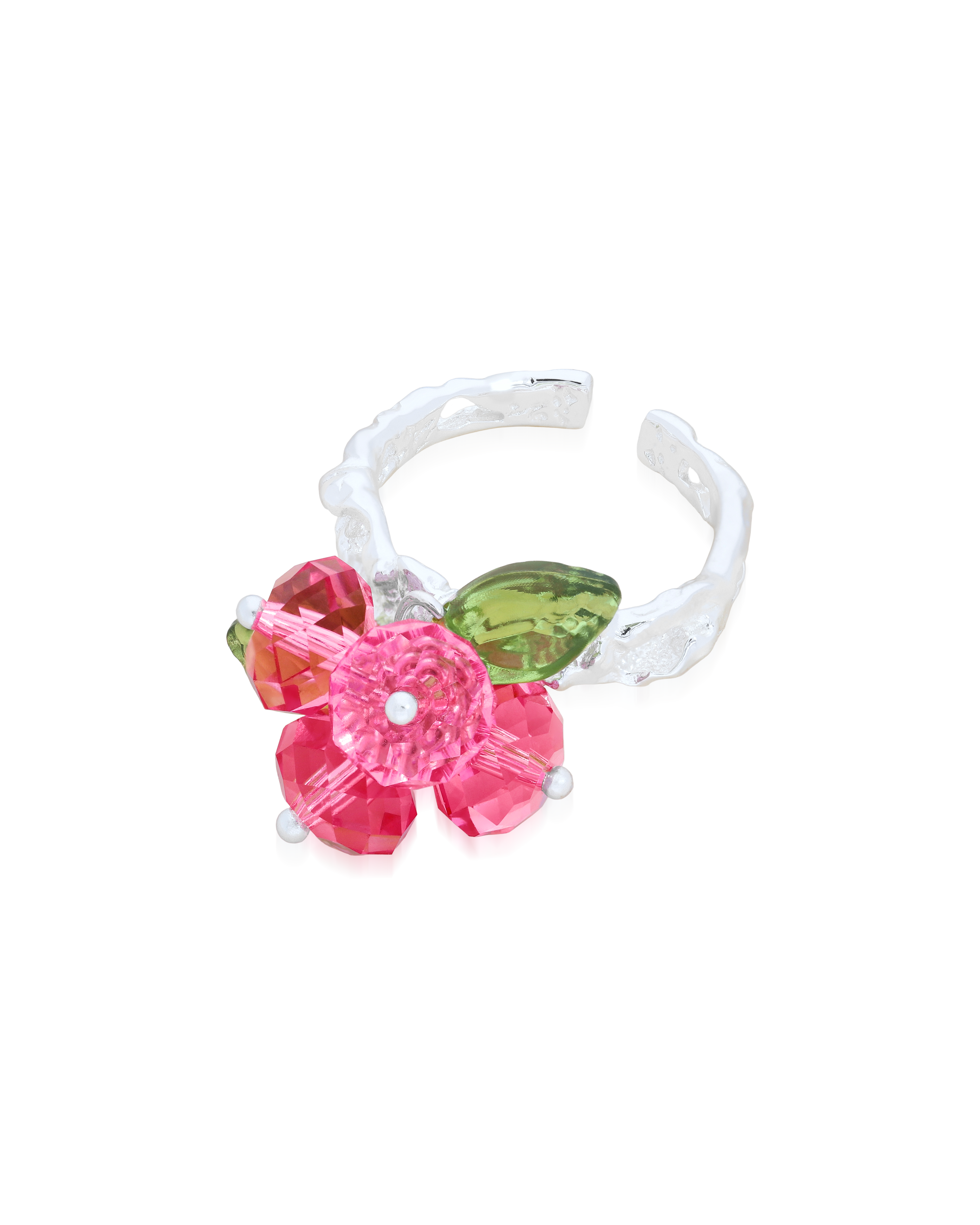 Rose Romance Ring in Silver