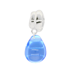 Sugar Drop Blue Necklace in Silver