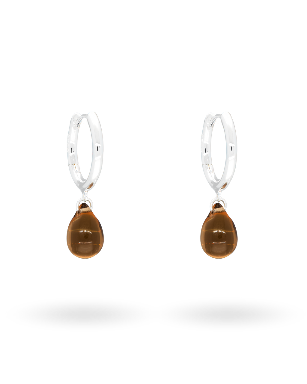 Sugar Drop Choco Earrings in Silver