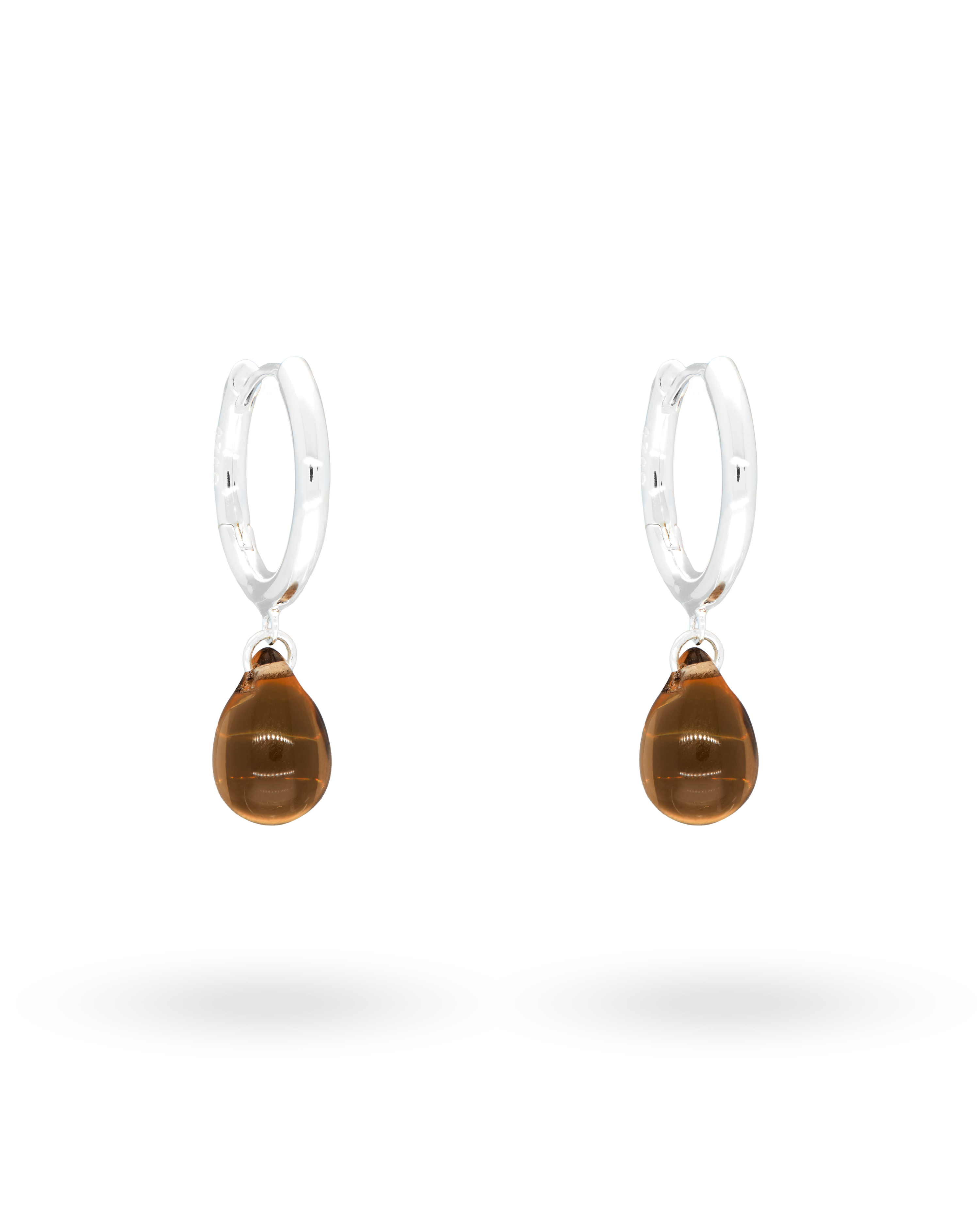 Sugar Drop Choco Earrings in Silver
