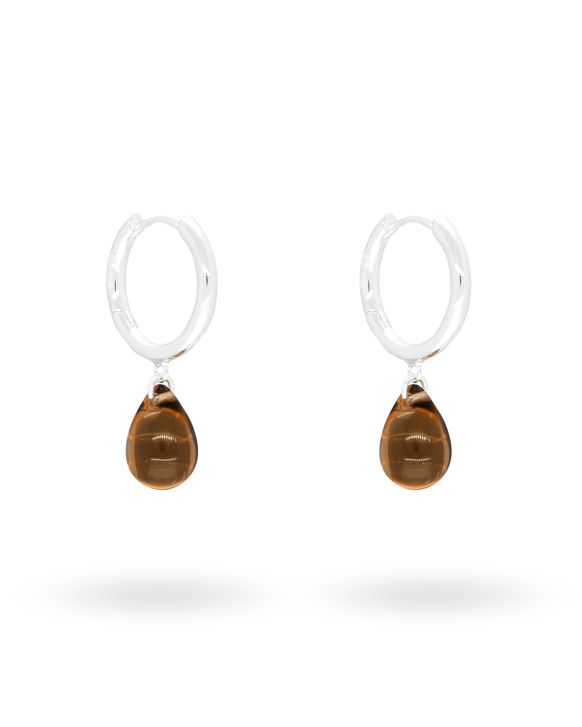 Sugar Drop Choco Earrings in Silver