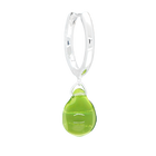 Sugar Drop Green Earrings in Silver