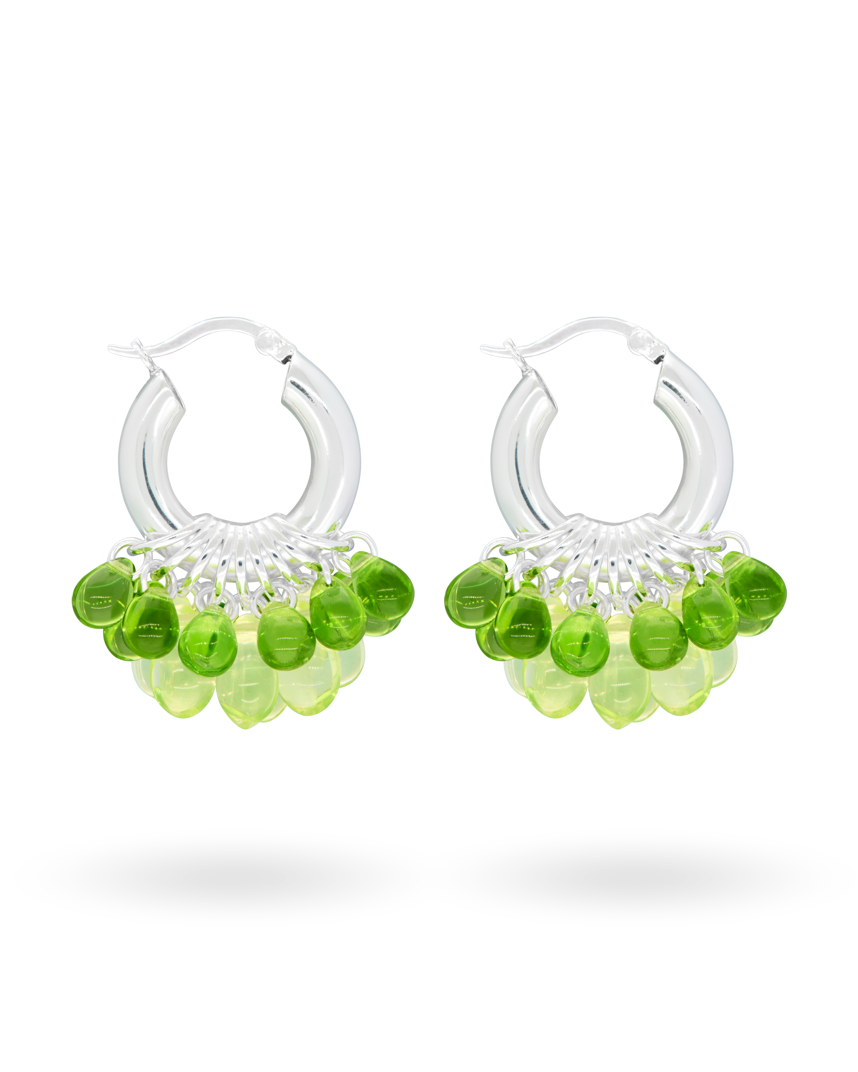 Swirly Popz Earrings in Silver