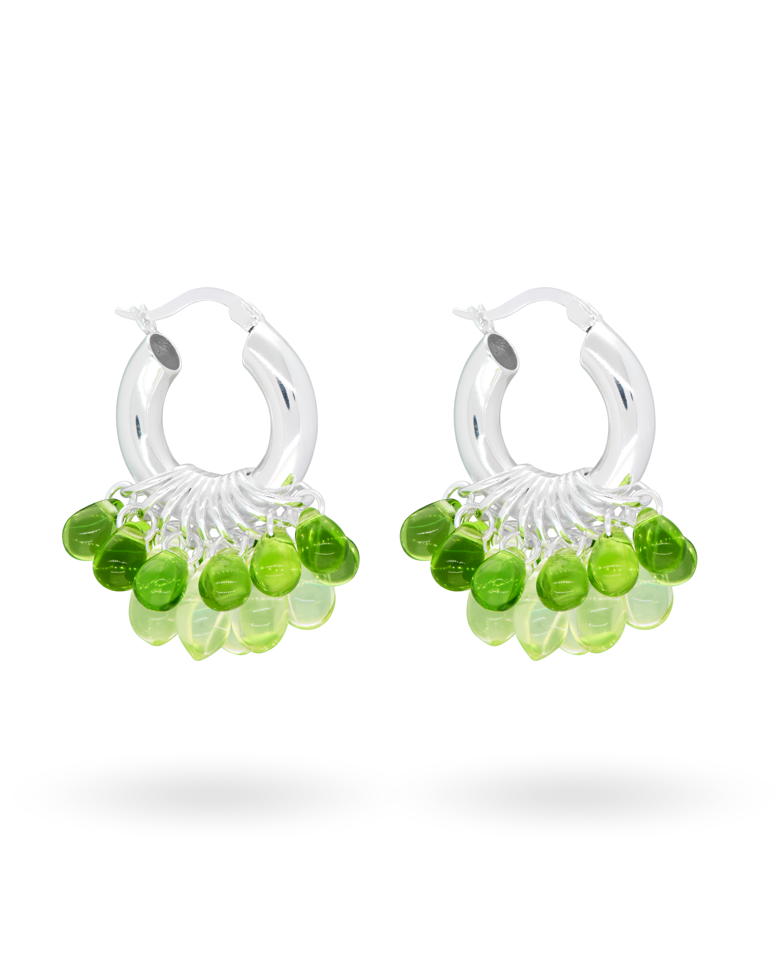 Swirly Popz Earrings in Silver