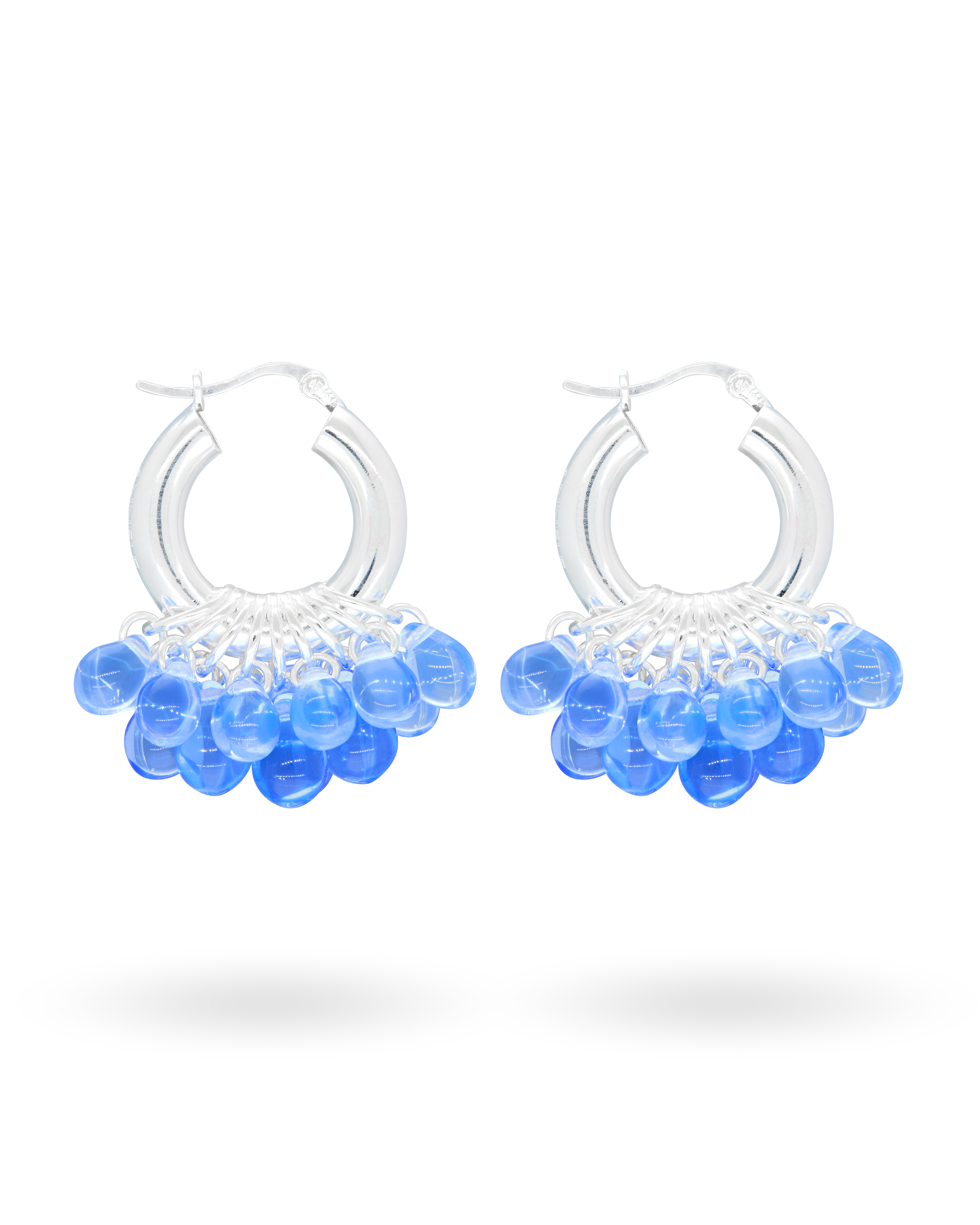 Wavy Baby Earrings in Silver