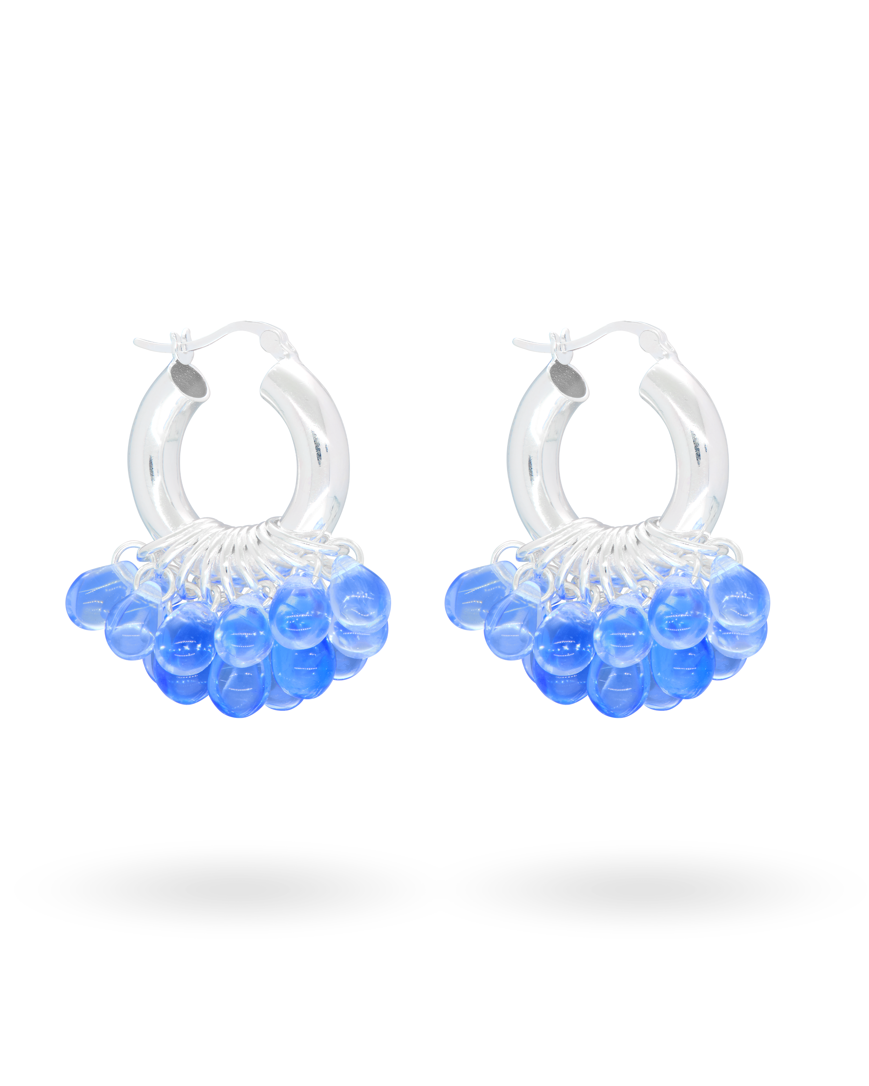 Wavy Baby Earrings in Silver