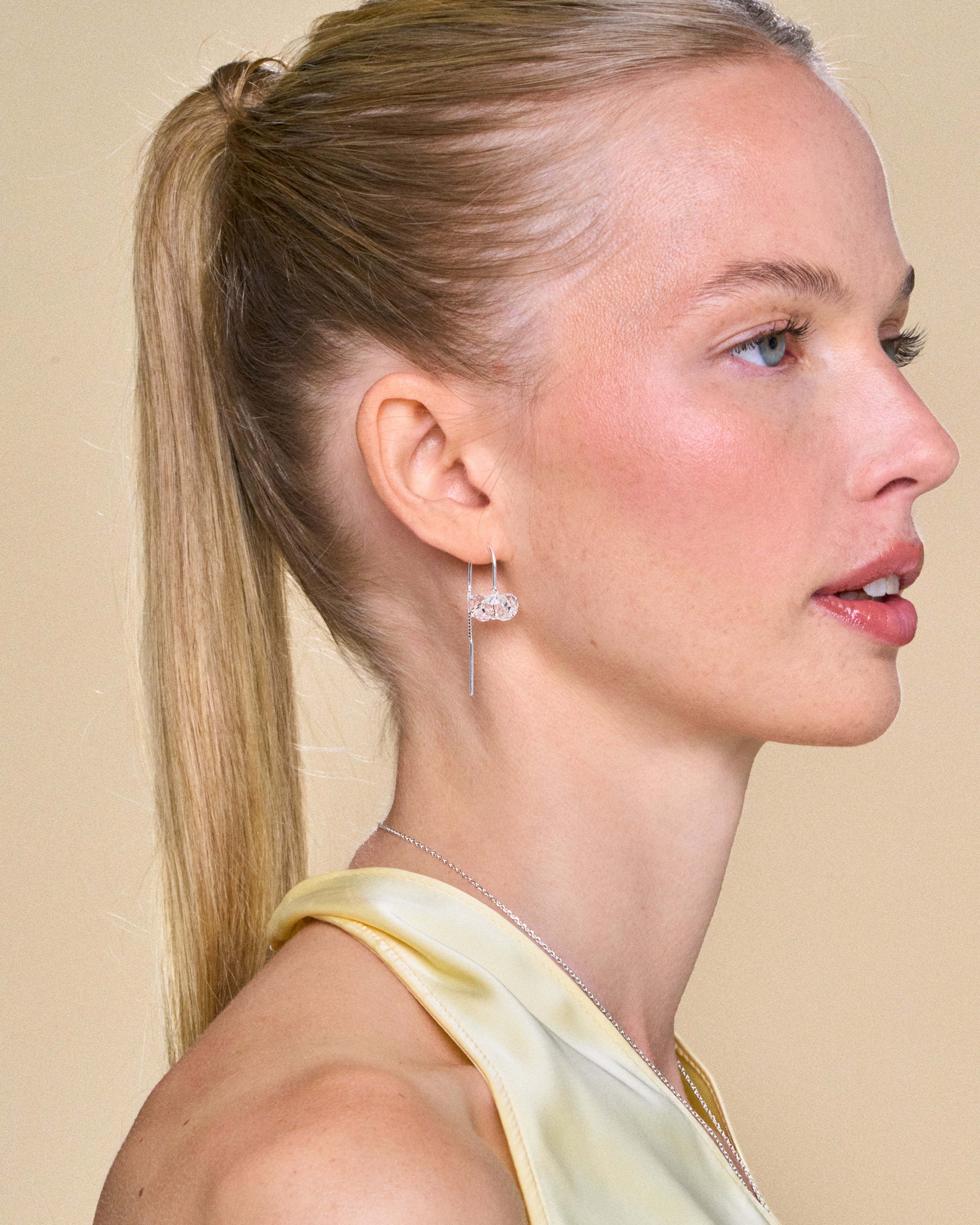 Glossy Glaze Earrings in Silver