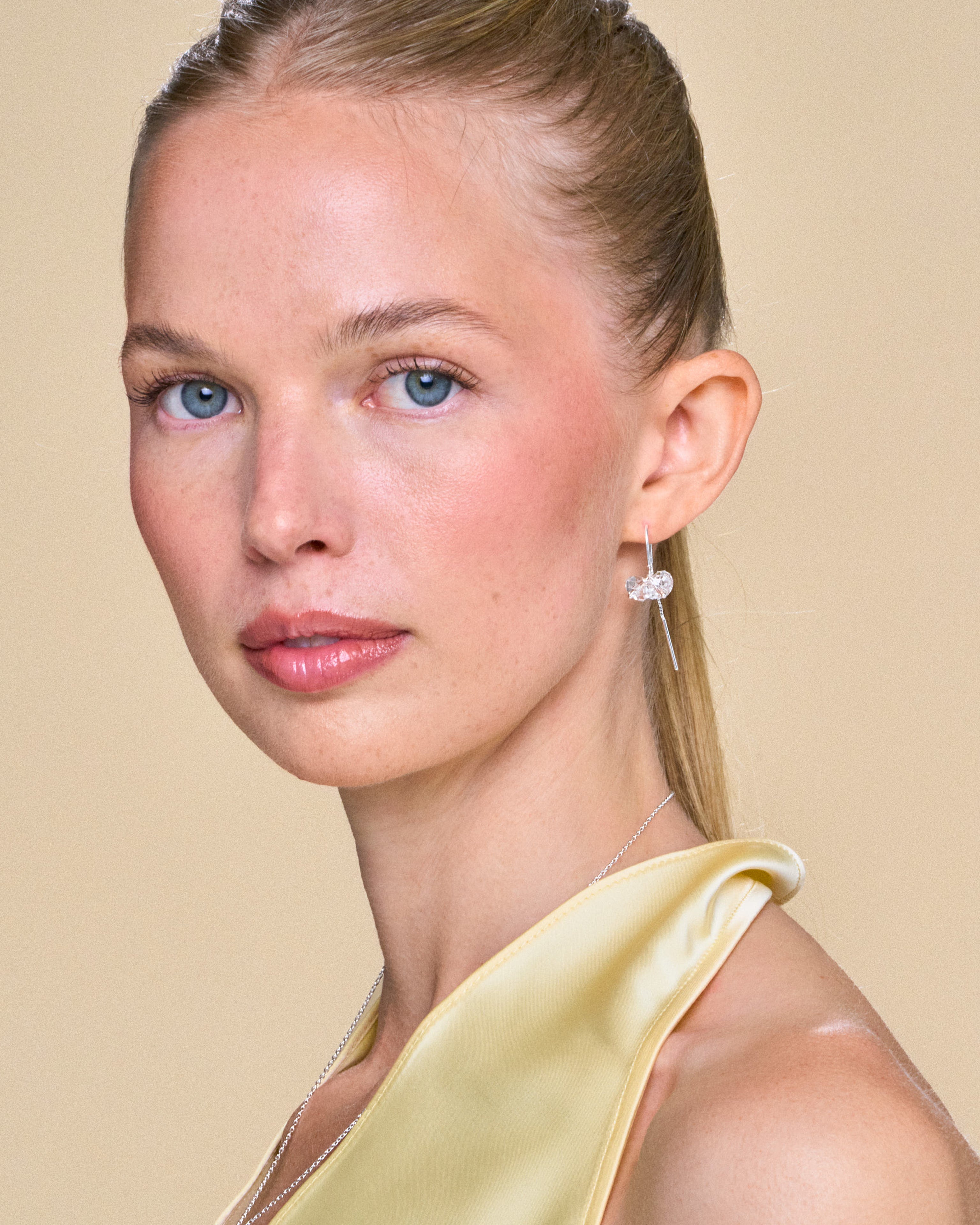 Glossy Glaze Earrings in Silver