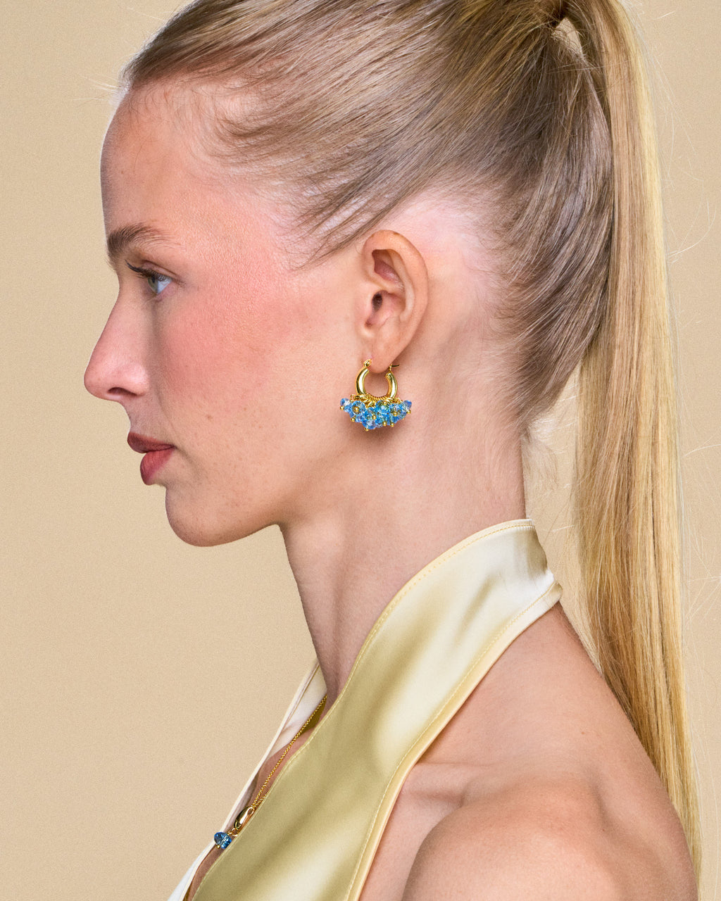 Mini Aquamarine Earrings
