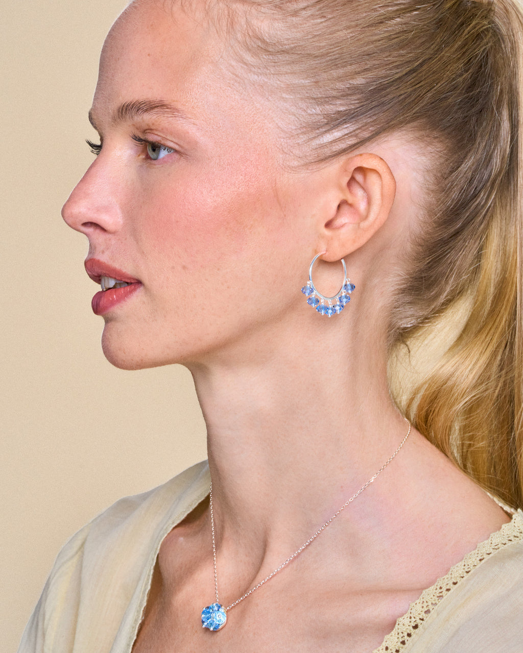 Sea Salt Swirl Earrings in Silver