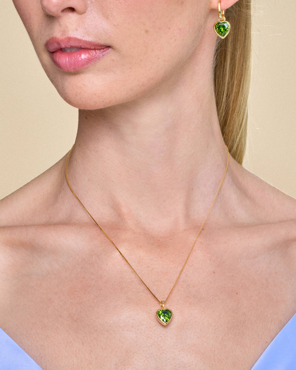 Sweethearts Green Necklace