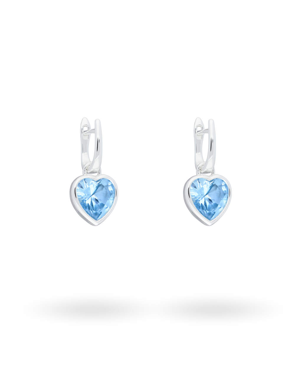 Sweethearts Blue Earrings in Silver