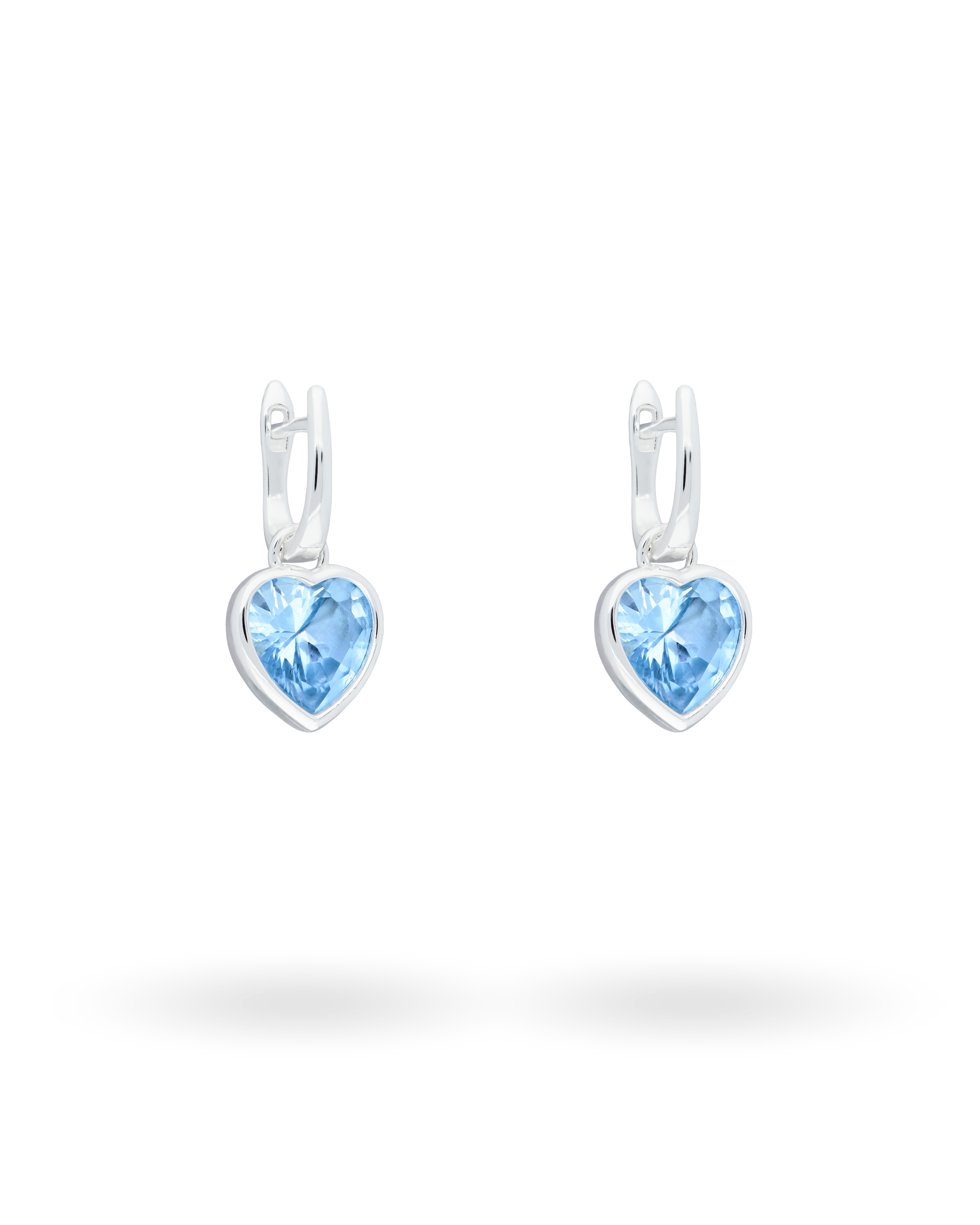 Sweethearts Blue Earrings in Silver