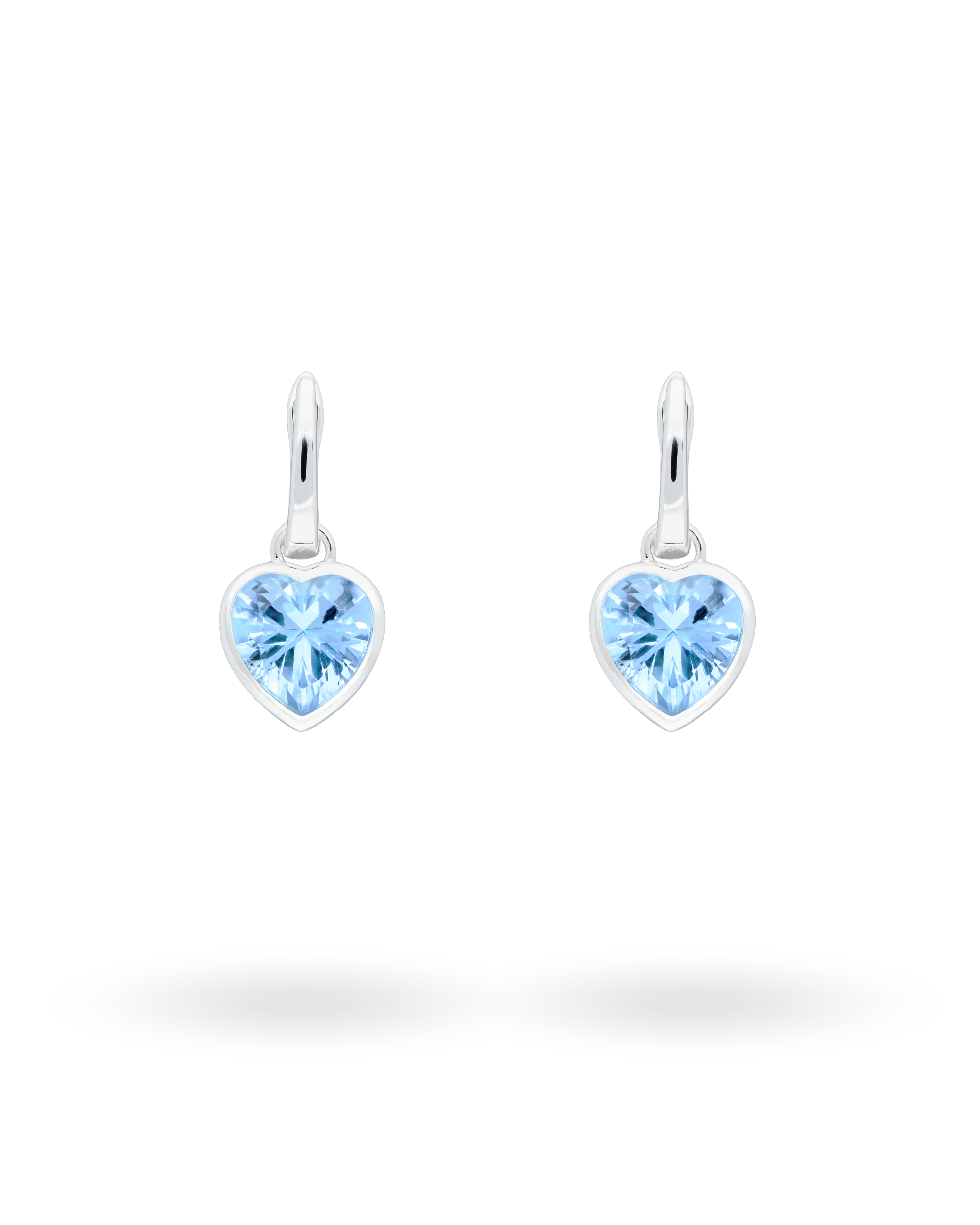 Sweethearts Blue Earrings in Silver