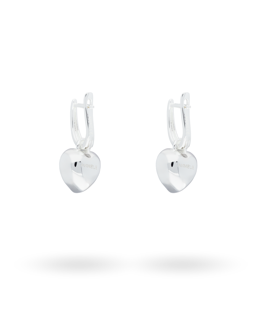 Sweethearts Light Pink Earrings in Silver