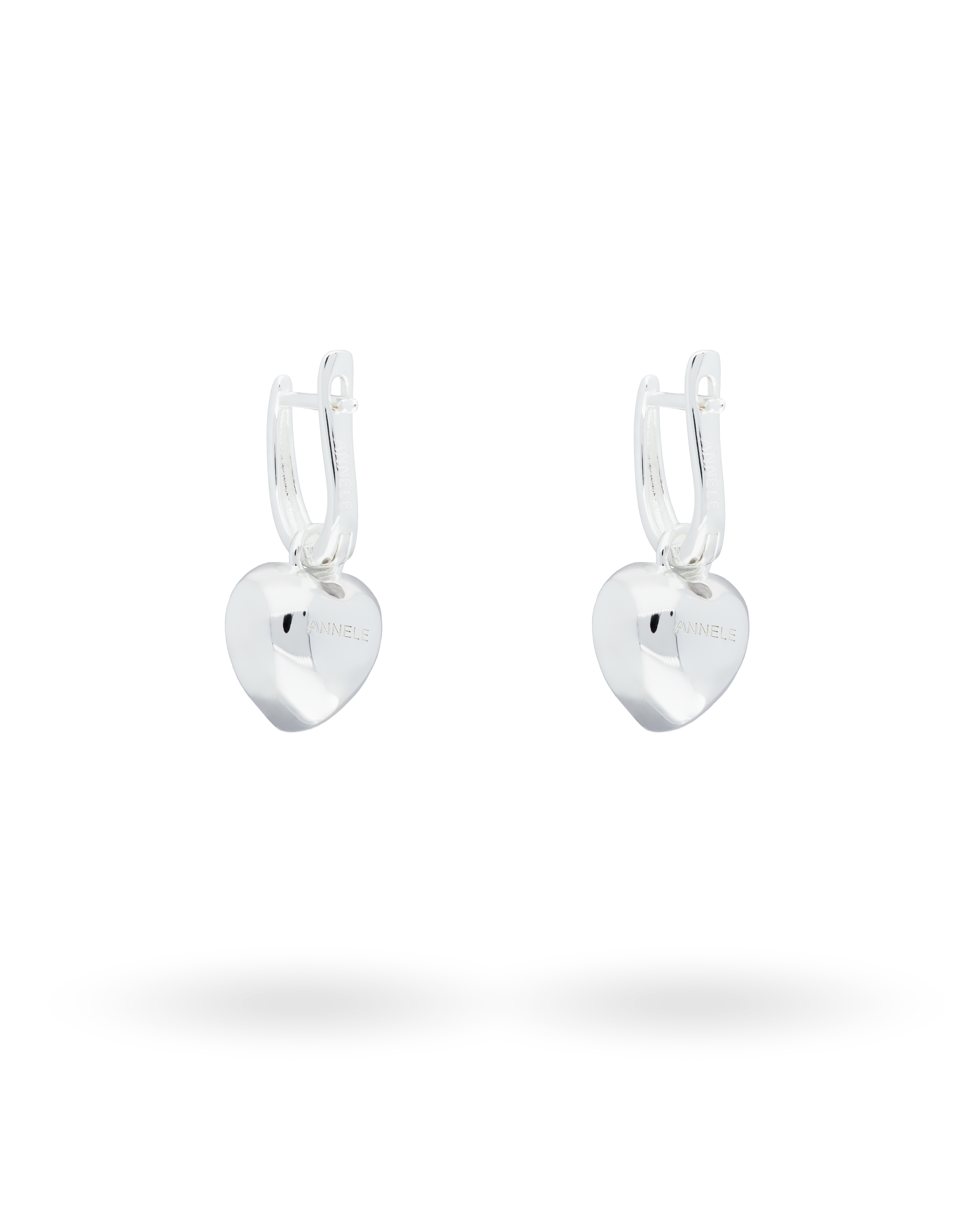 Sweethearts Light Pink Earrings in Silver