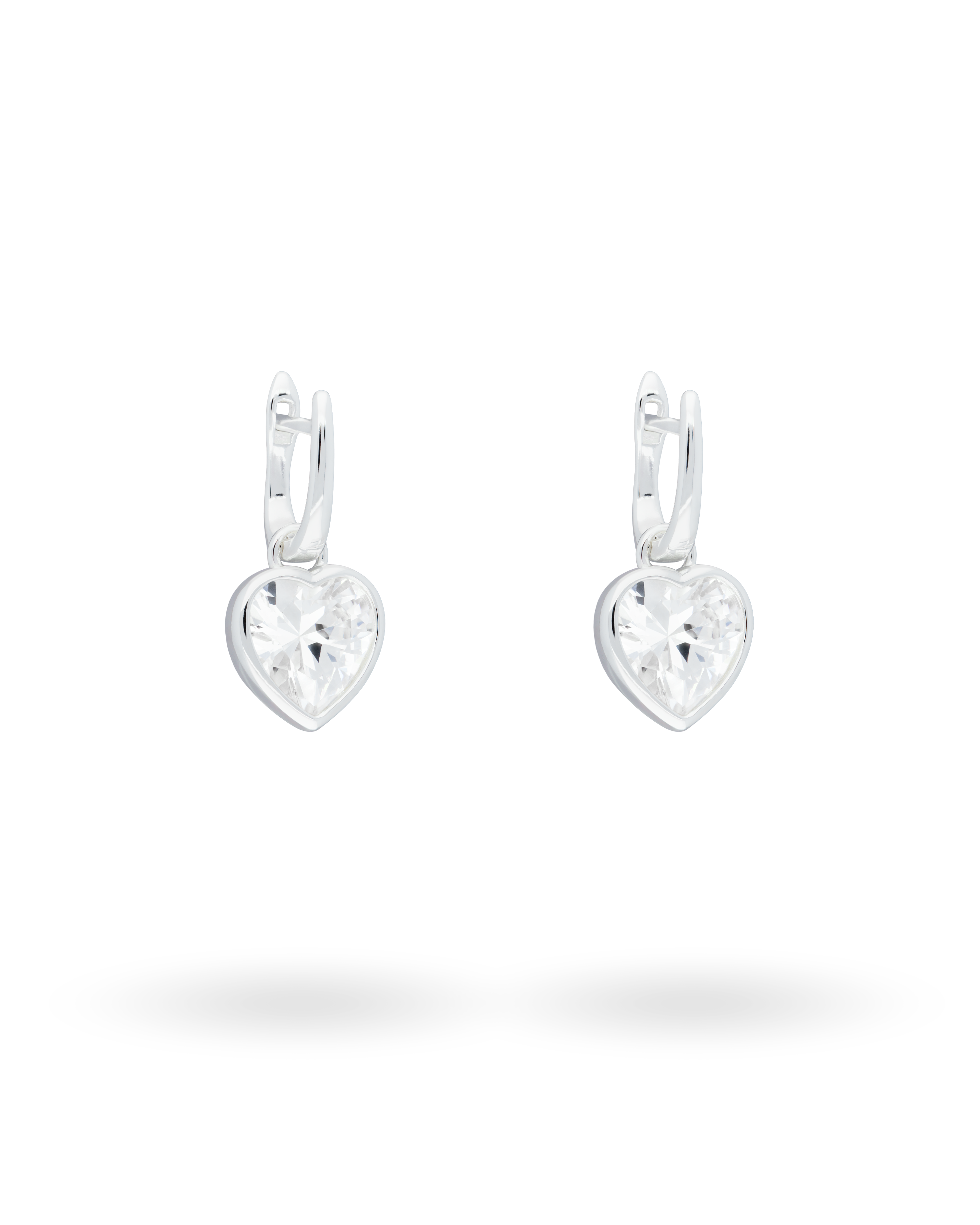 Sweethearts Crystal Earrings in Silver