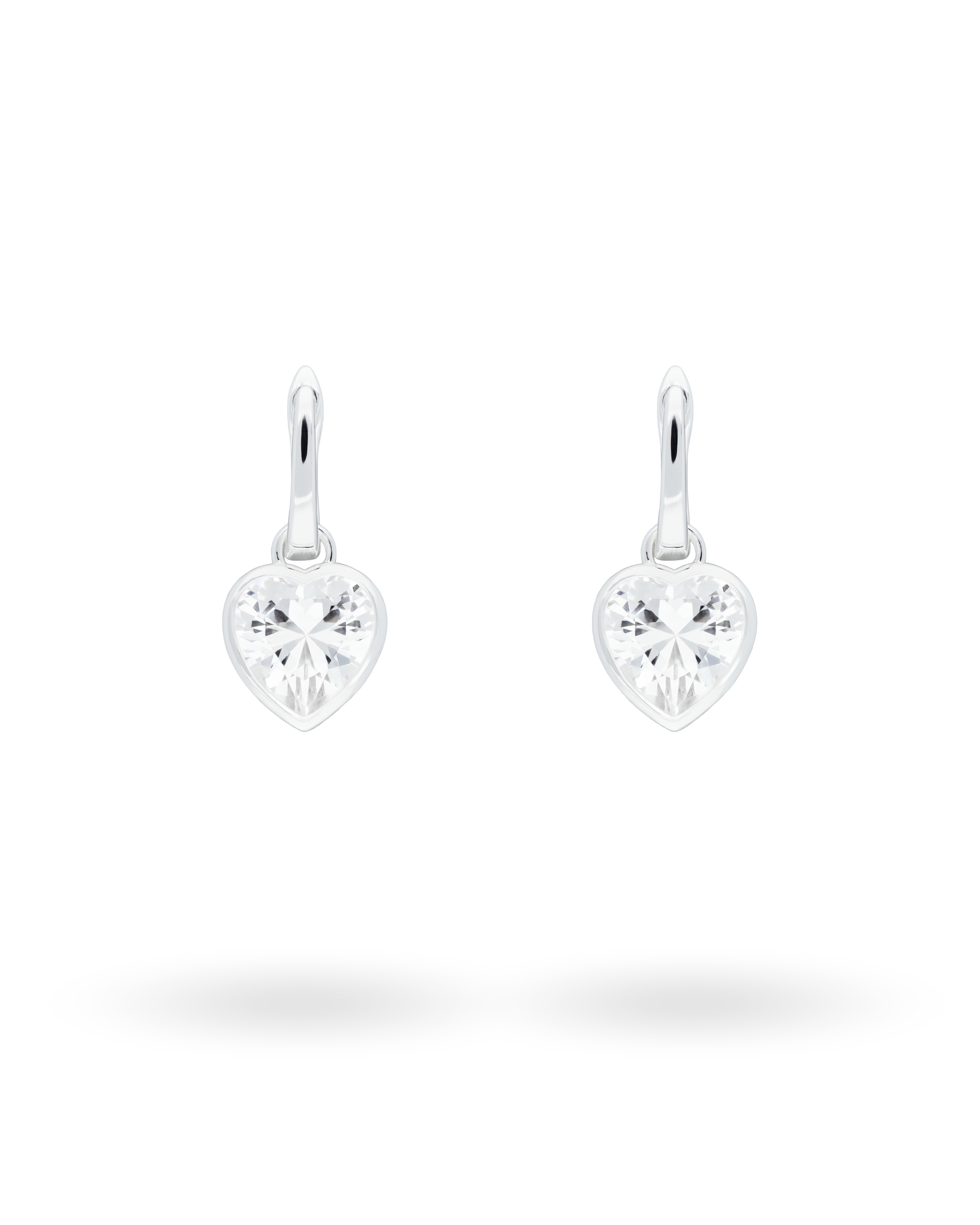 Sweethearts Crystal Earrings in Silver