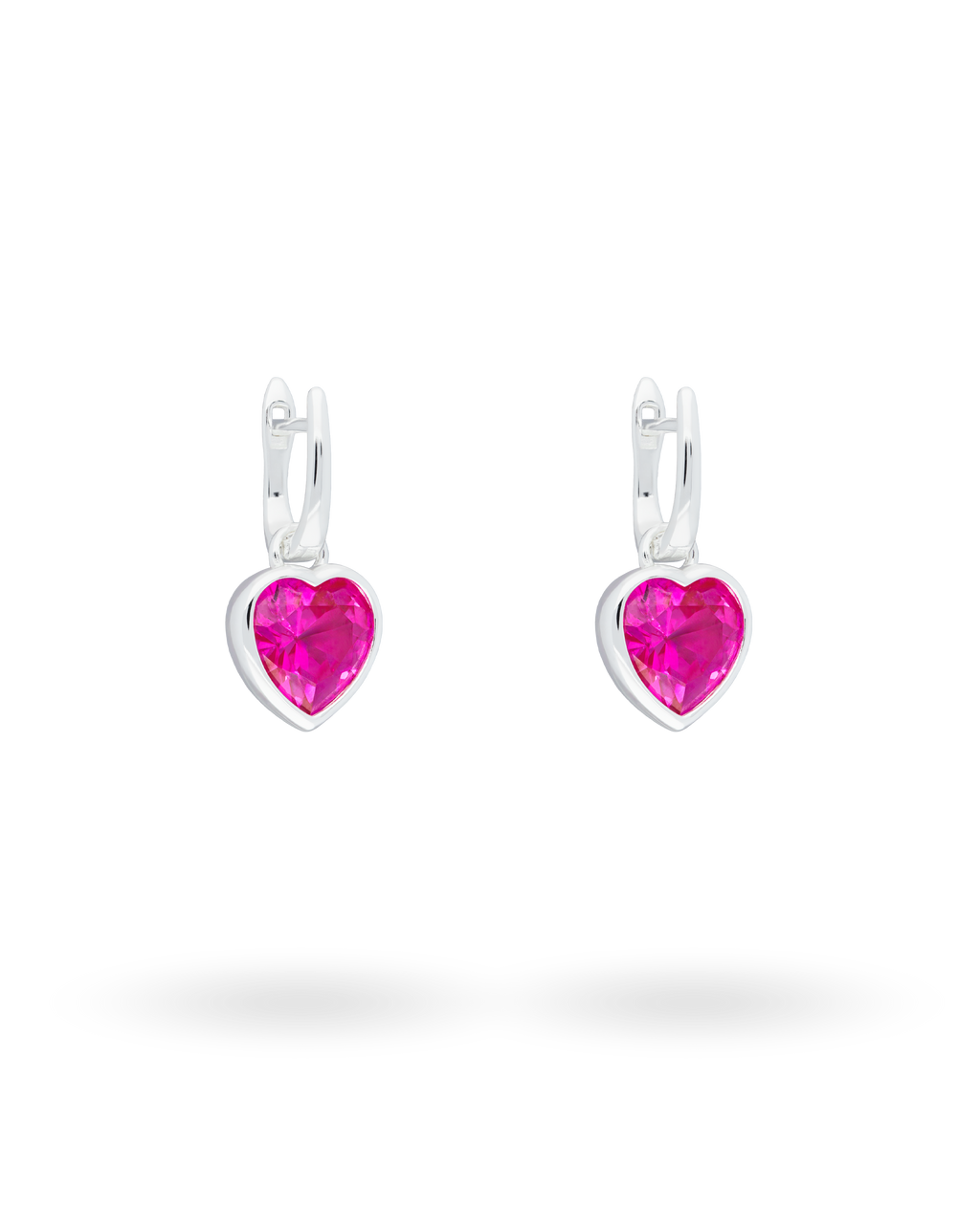 Sweethearts Pink Earrings in Silver