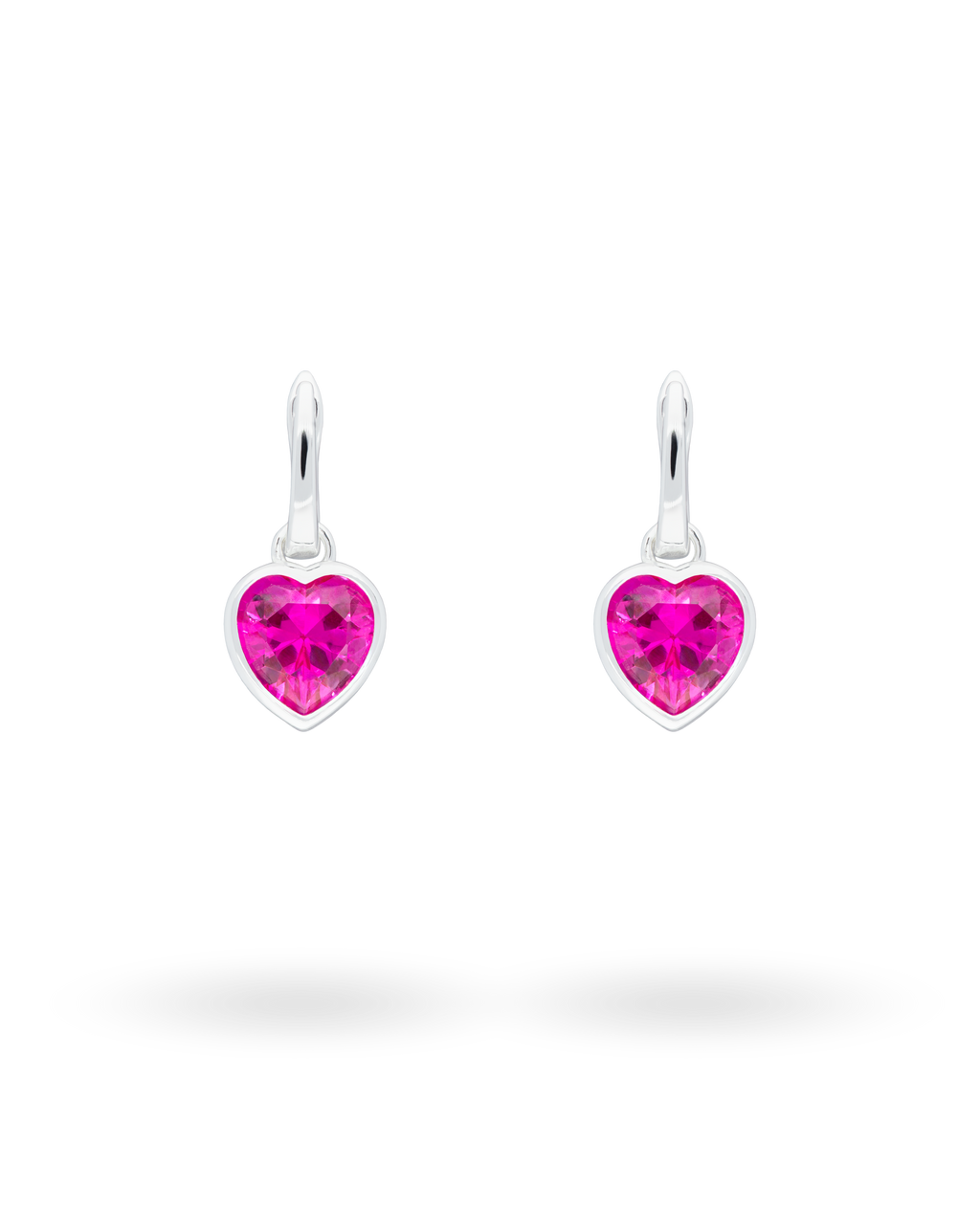 Sweethearts Pink Earrings in Silver