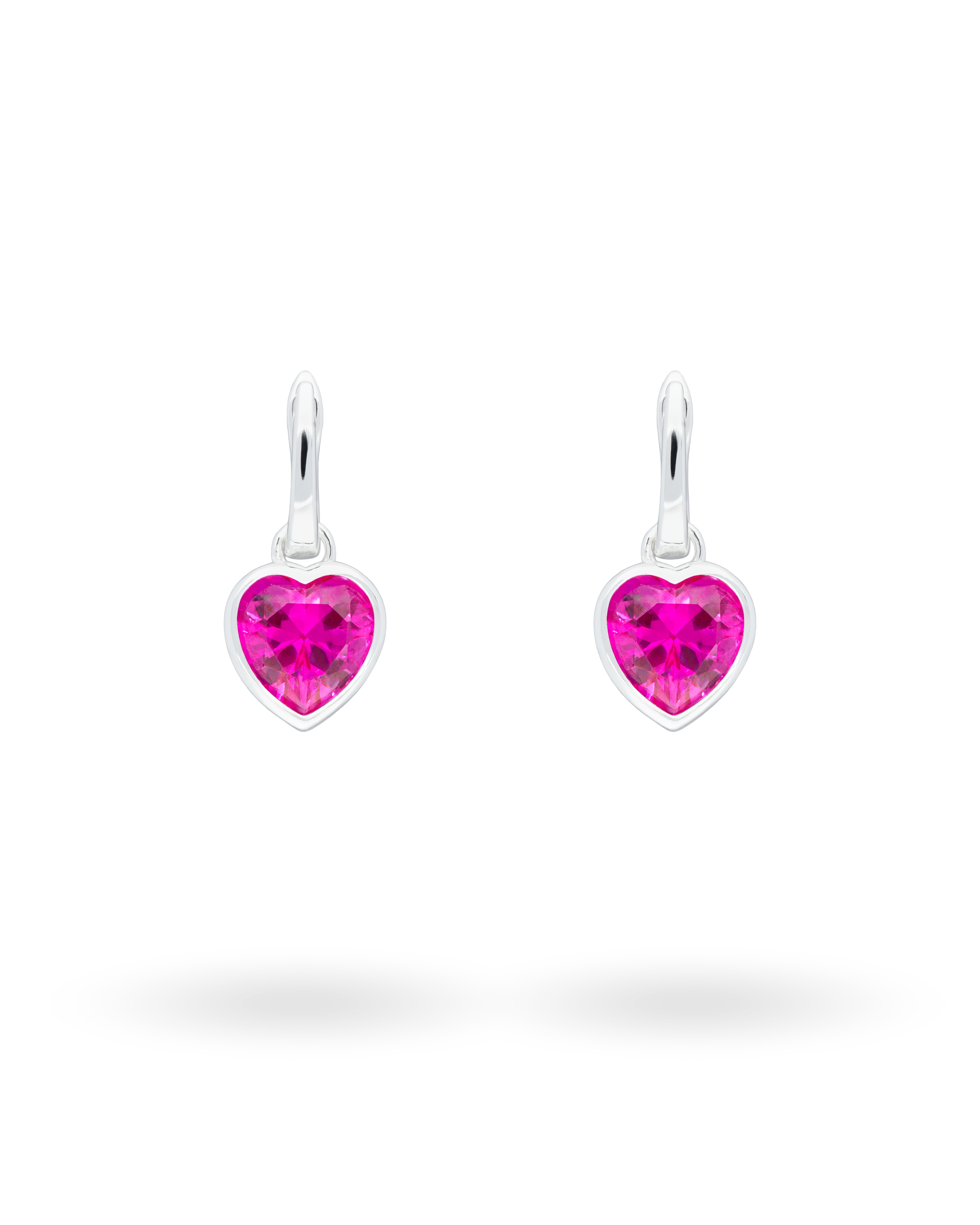 Sweethearts Pink Earrings in Silver