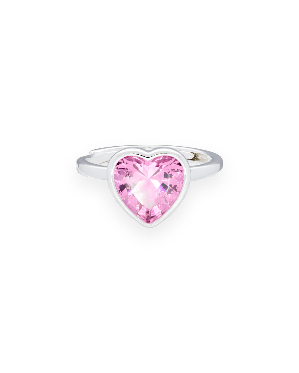 Sweethearts Light Pink Ring in Silver