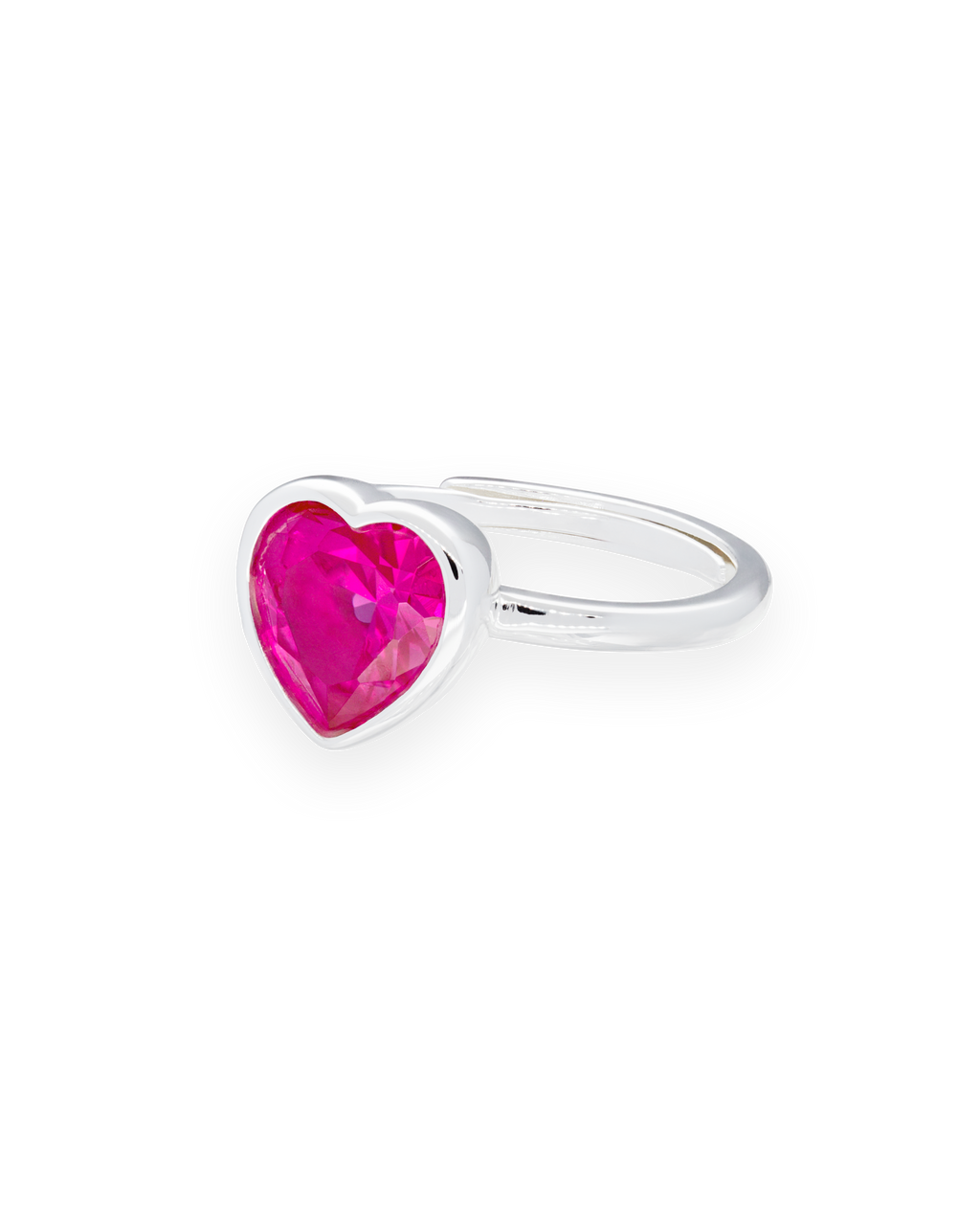 Sweethearts Pink Ring in Silver