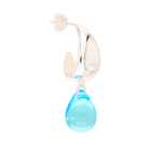 Aqua Drop Earrings in Silver