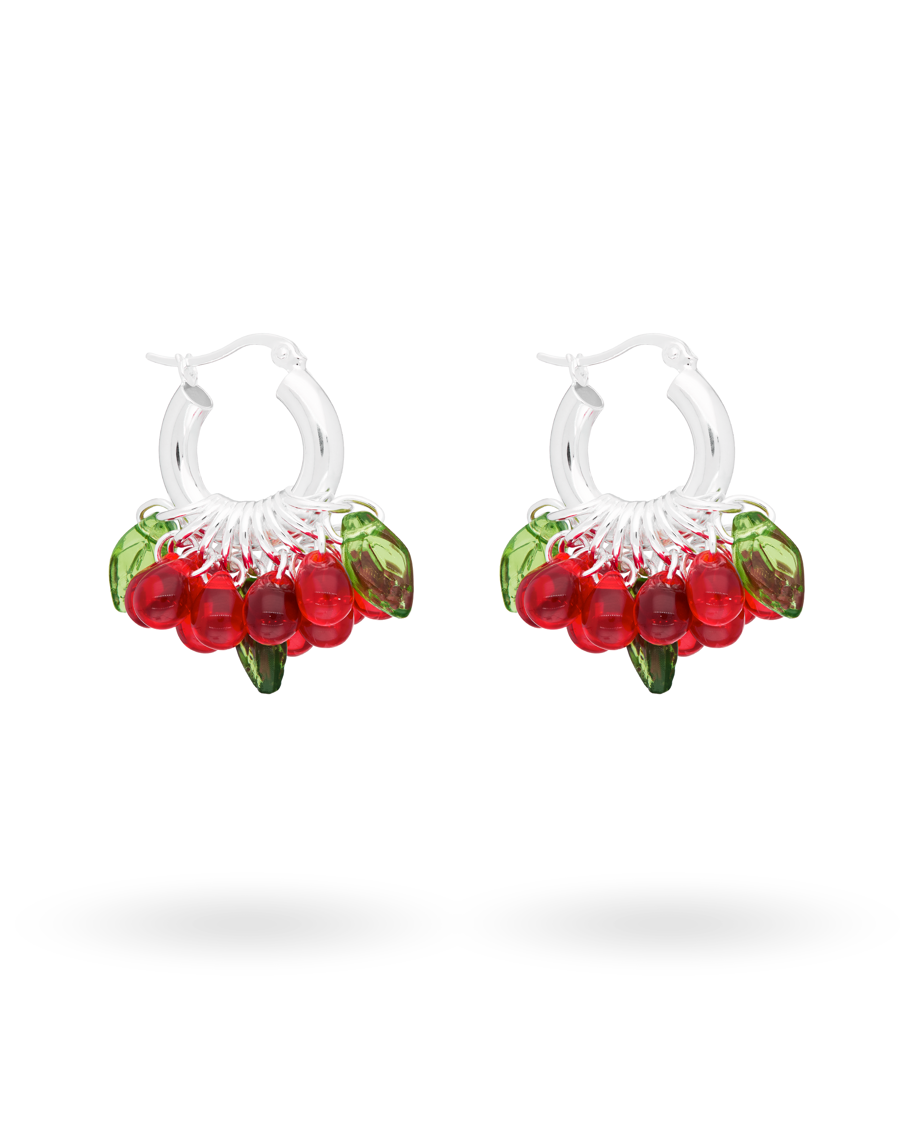 Mini Baby Pomodoro Earrings in Silver