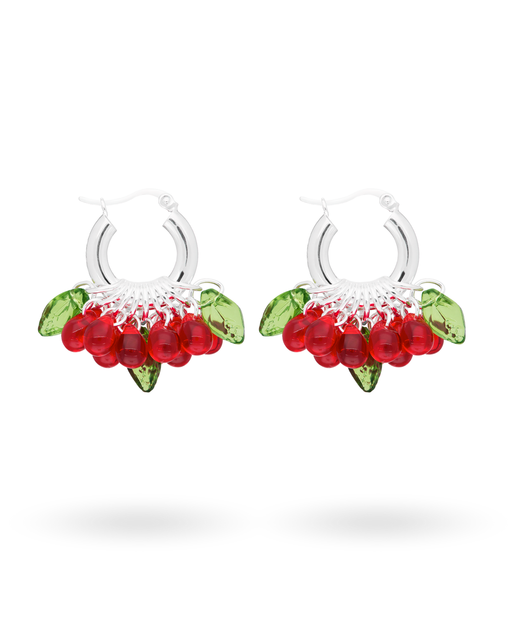 Mini Baby Pomodoro Earrings in Silver