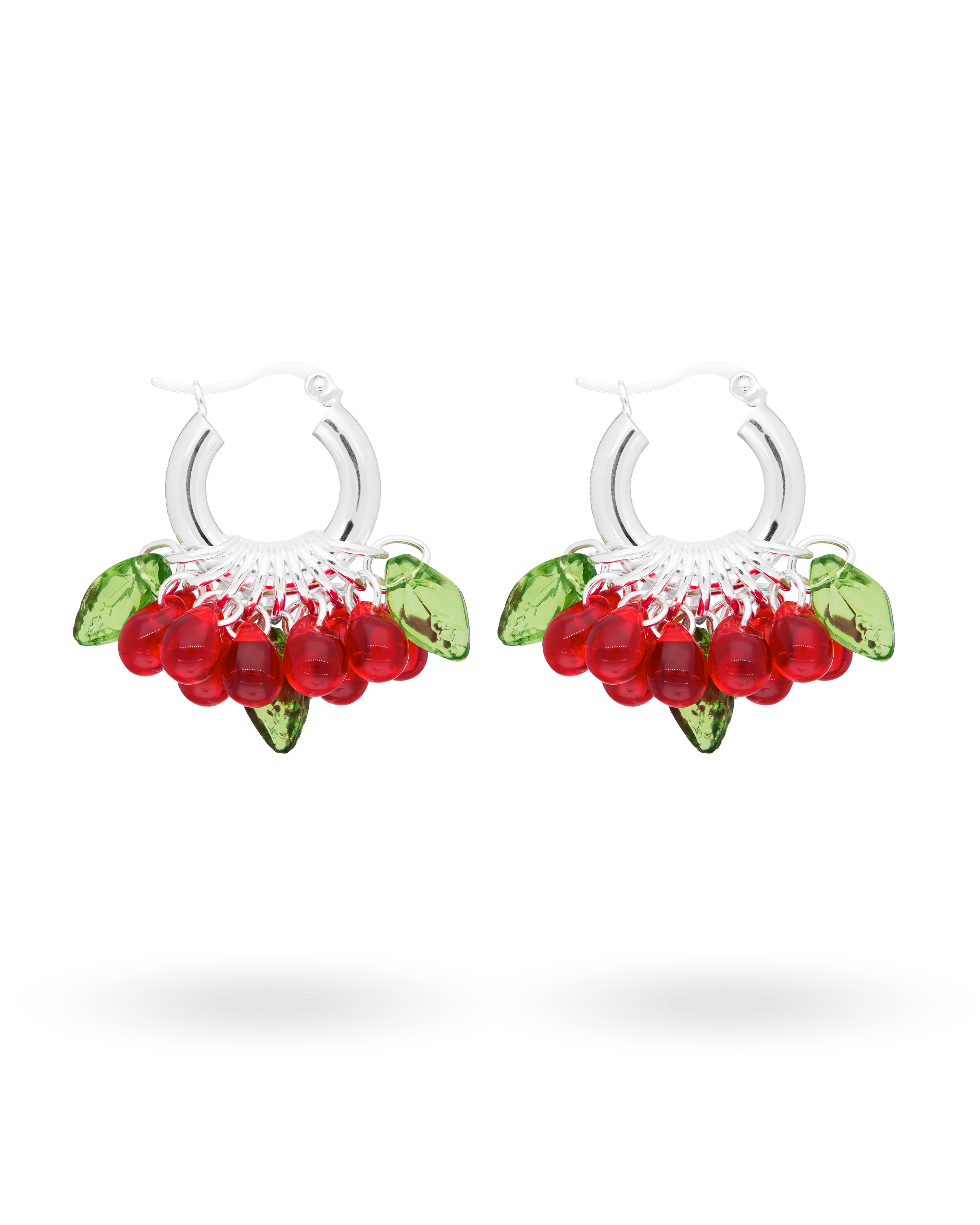 Mini Baby Pomodoro Earrings in Silver