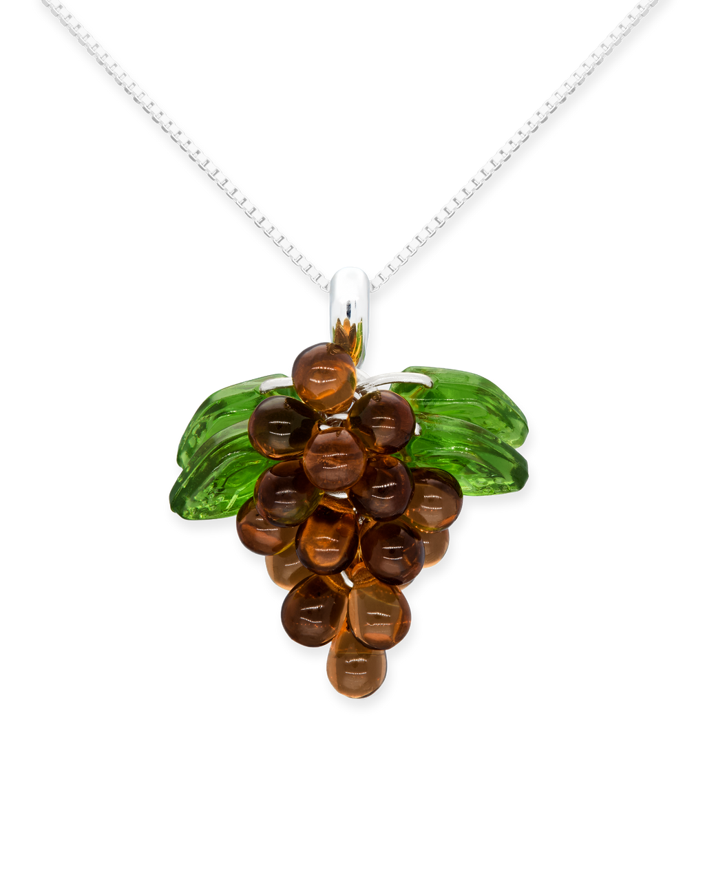 Choco Jelly Necklace in Silver, silver necklace by ANNELE, handmade in Finland
