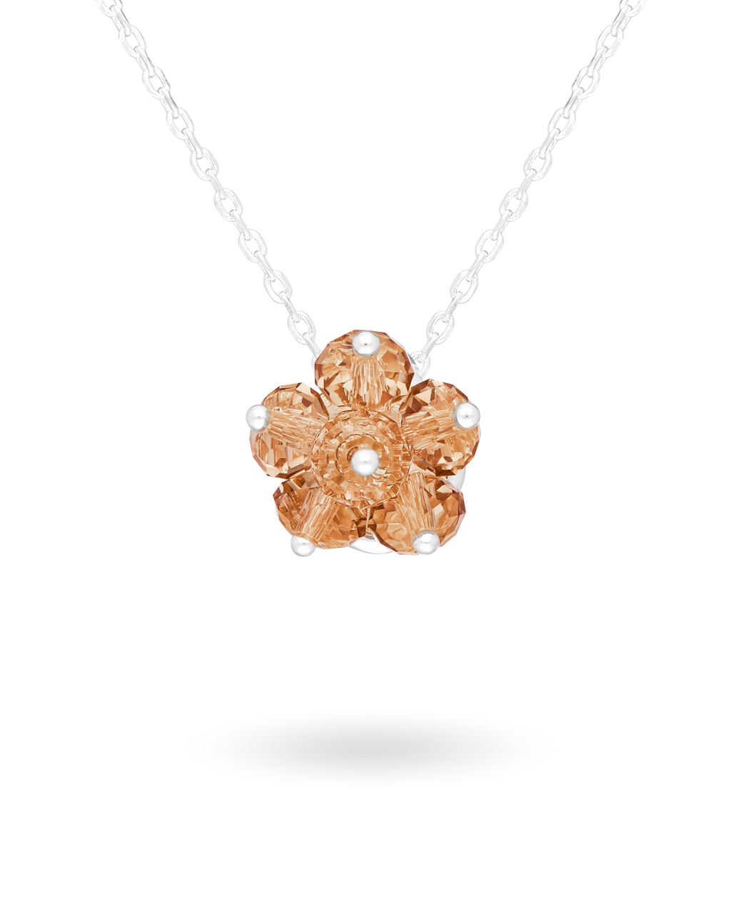 Cinnamon Spice Cake Necklace in Silver