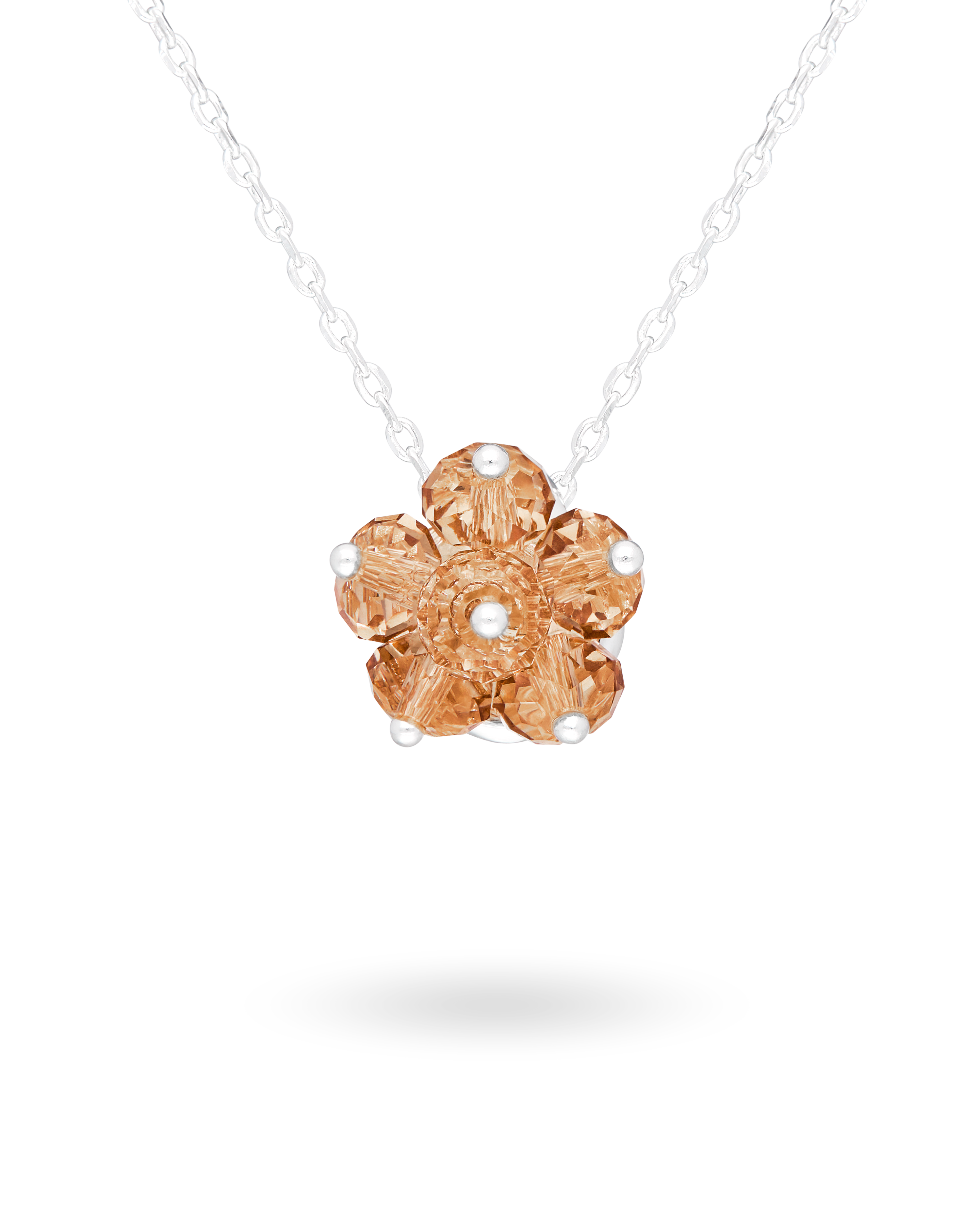 Cinnamon Spice Cake Necklace in Silver