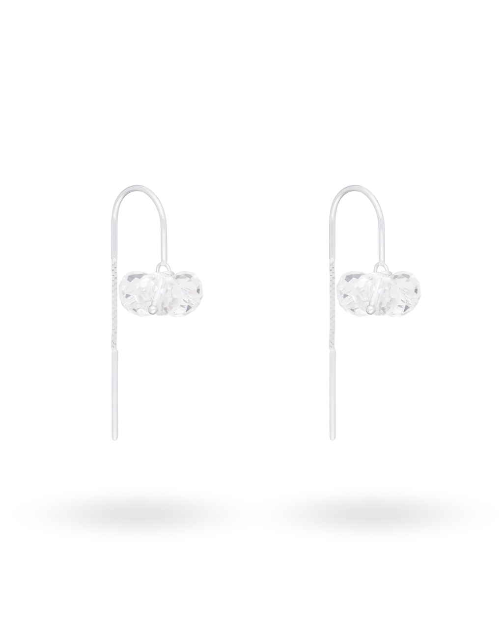 Glossy Glaze Earrings in Silver