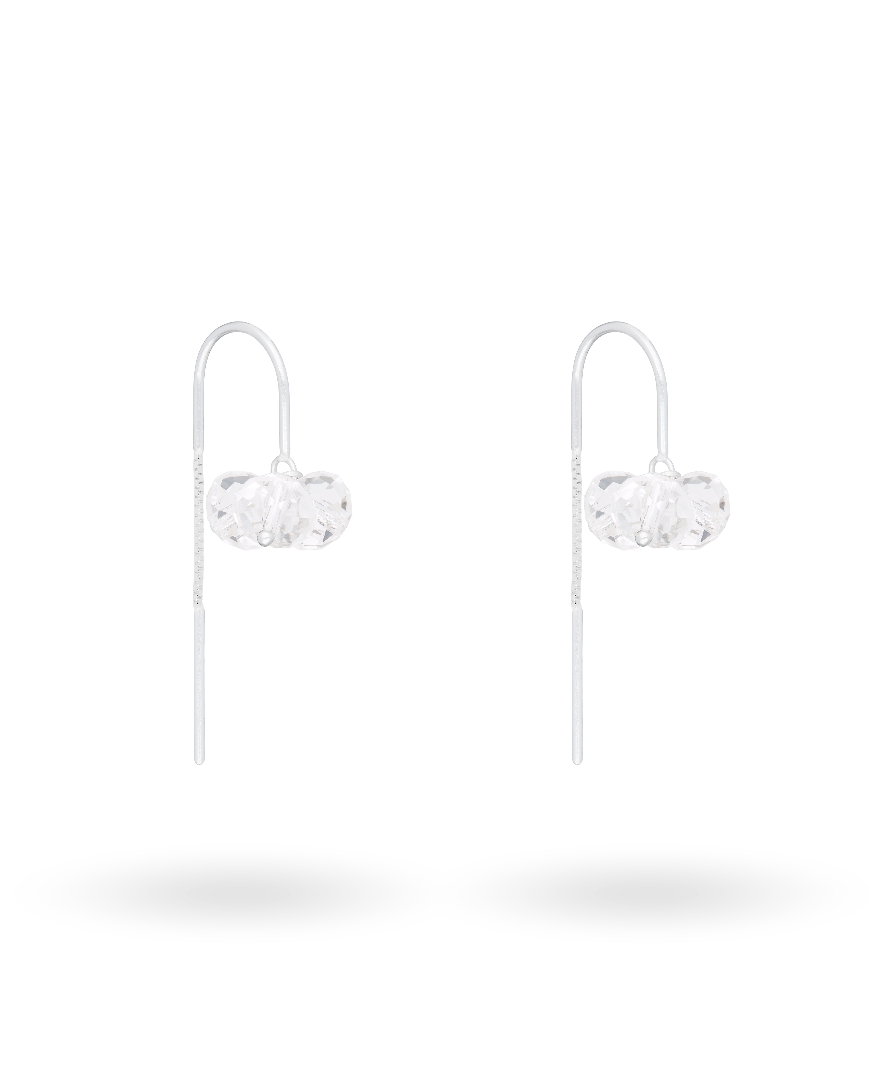 Glossy Glaze Earrings in Silver