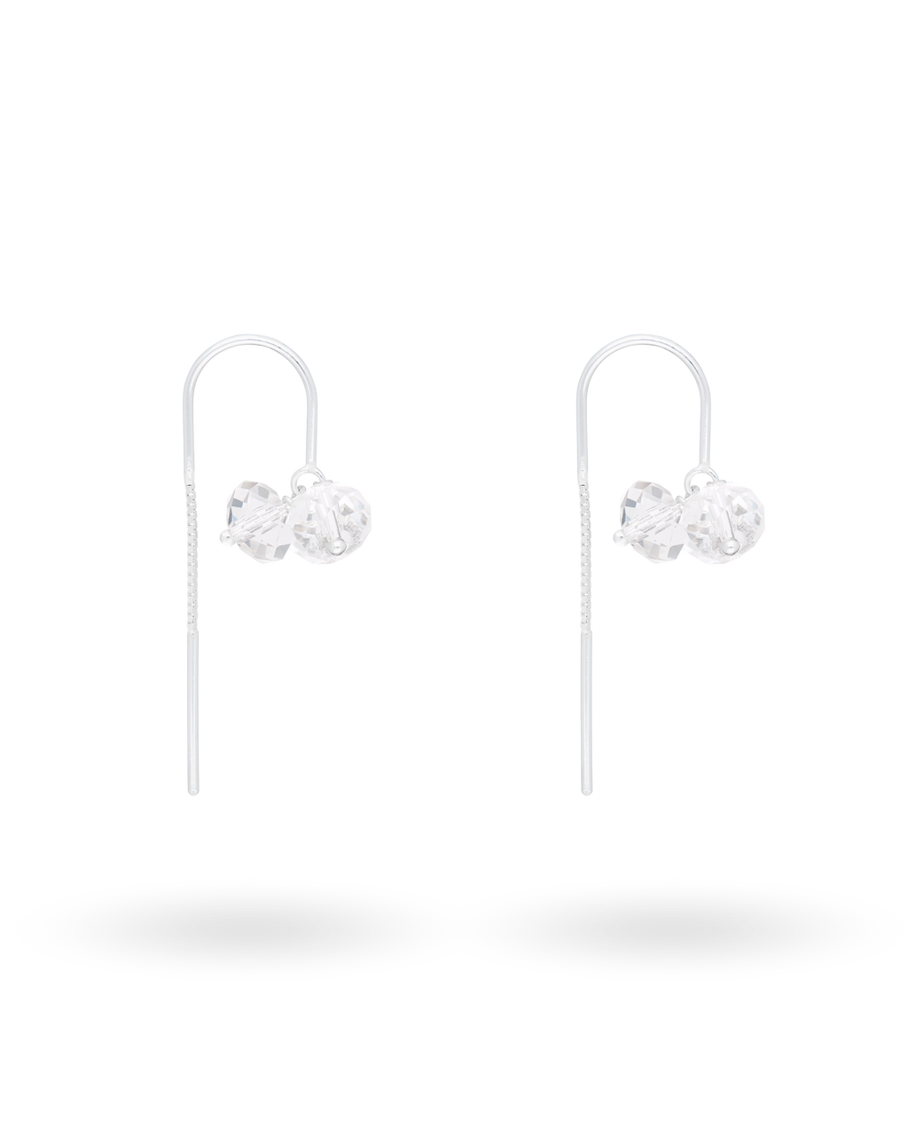 Glossy Glaze Earrings in Silver