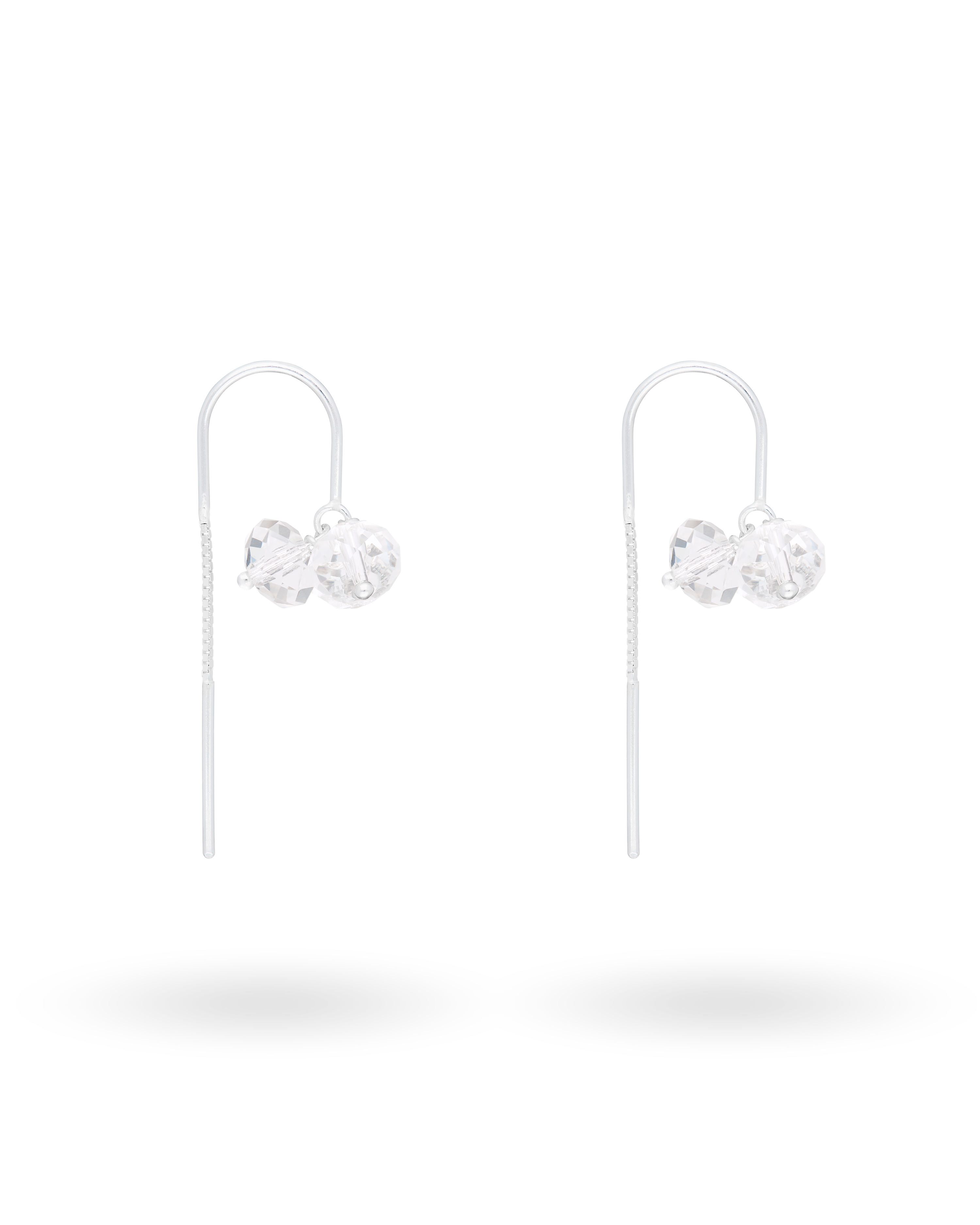 Glossy Glaze Earrings in Silver