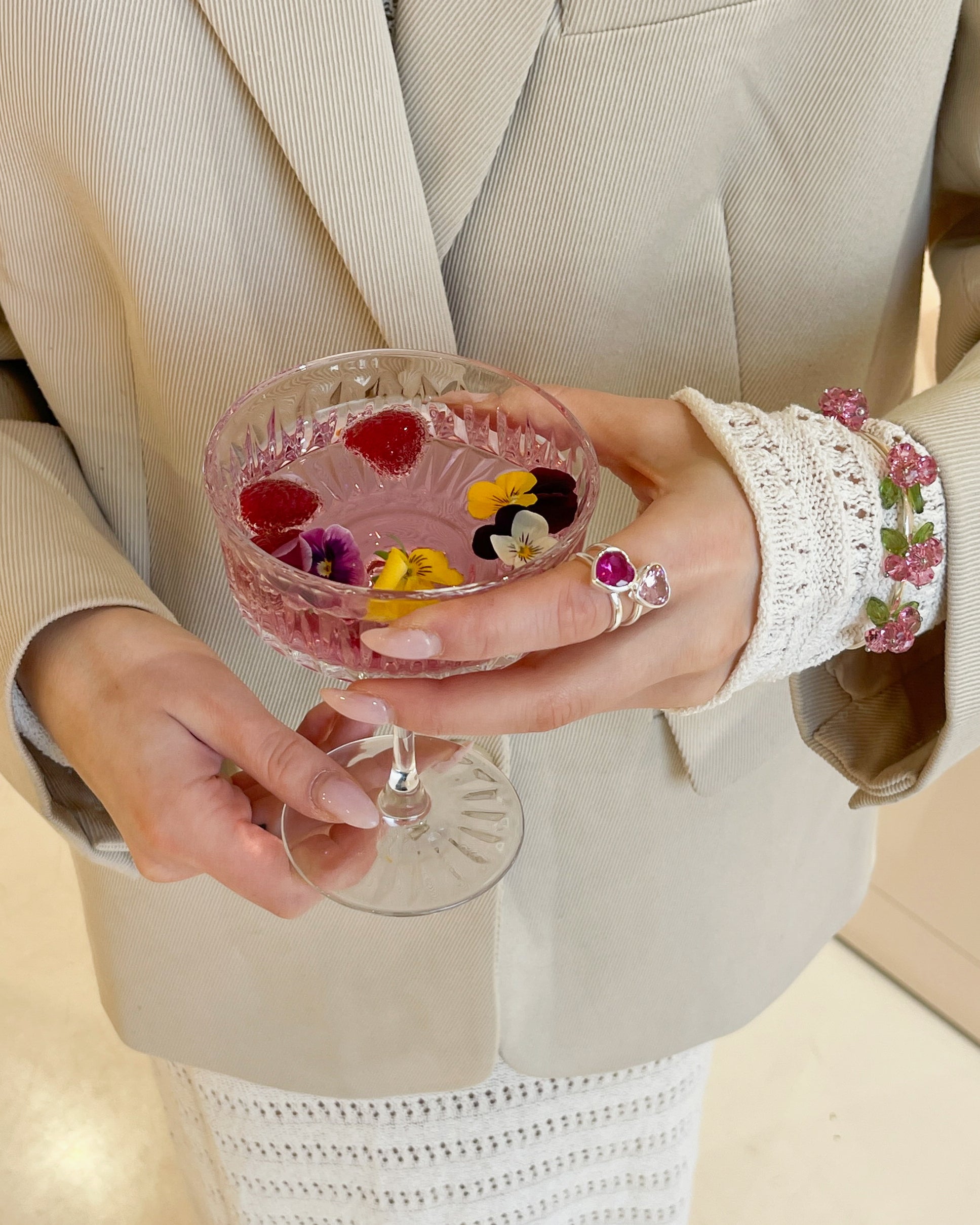 Sweethearts Pink Ring in Silver