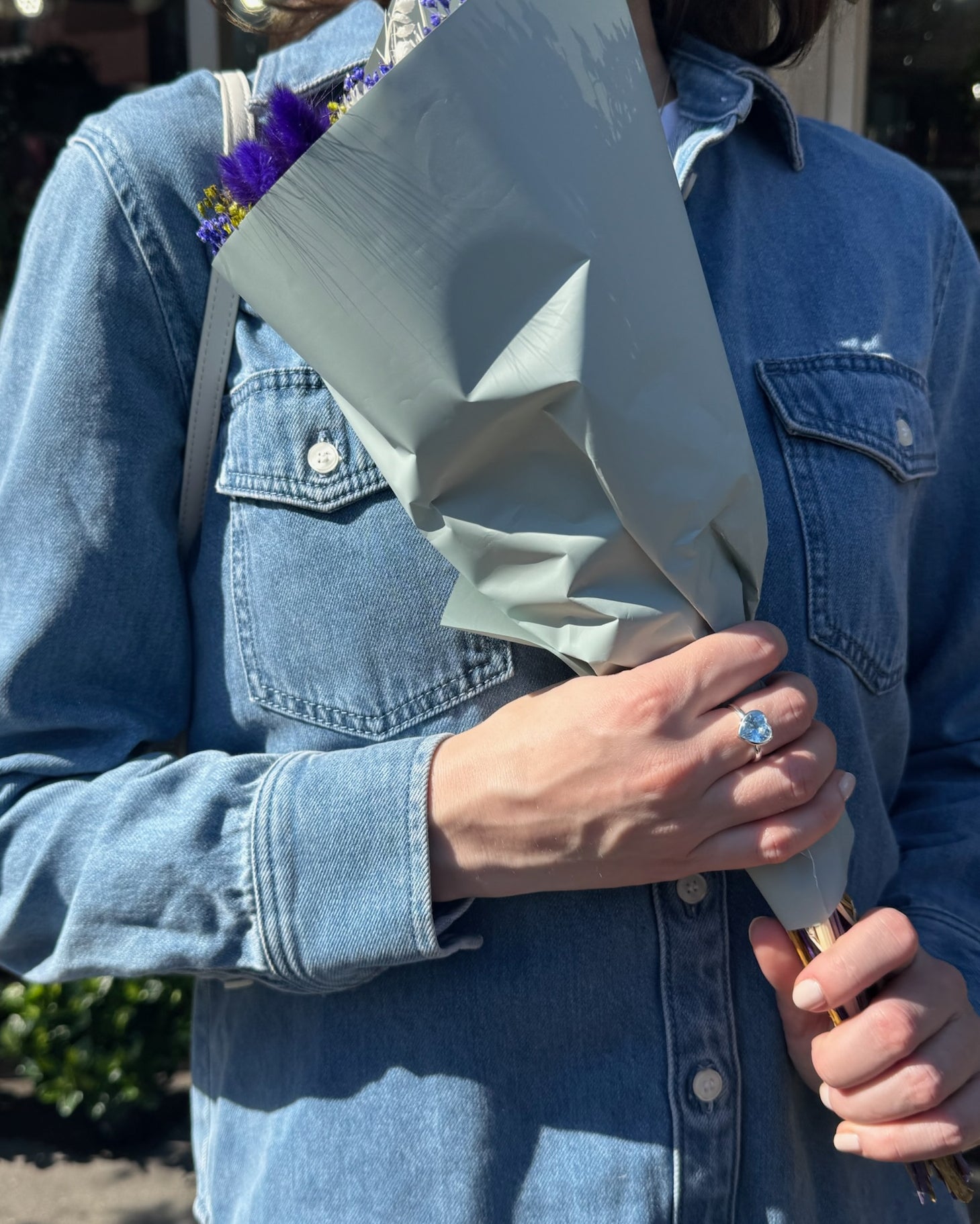 Sweethearts Blue Ring in Silver