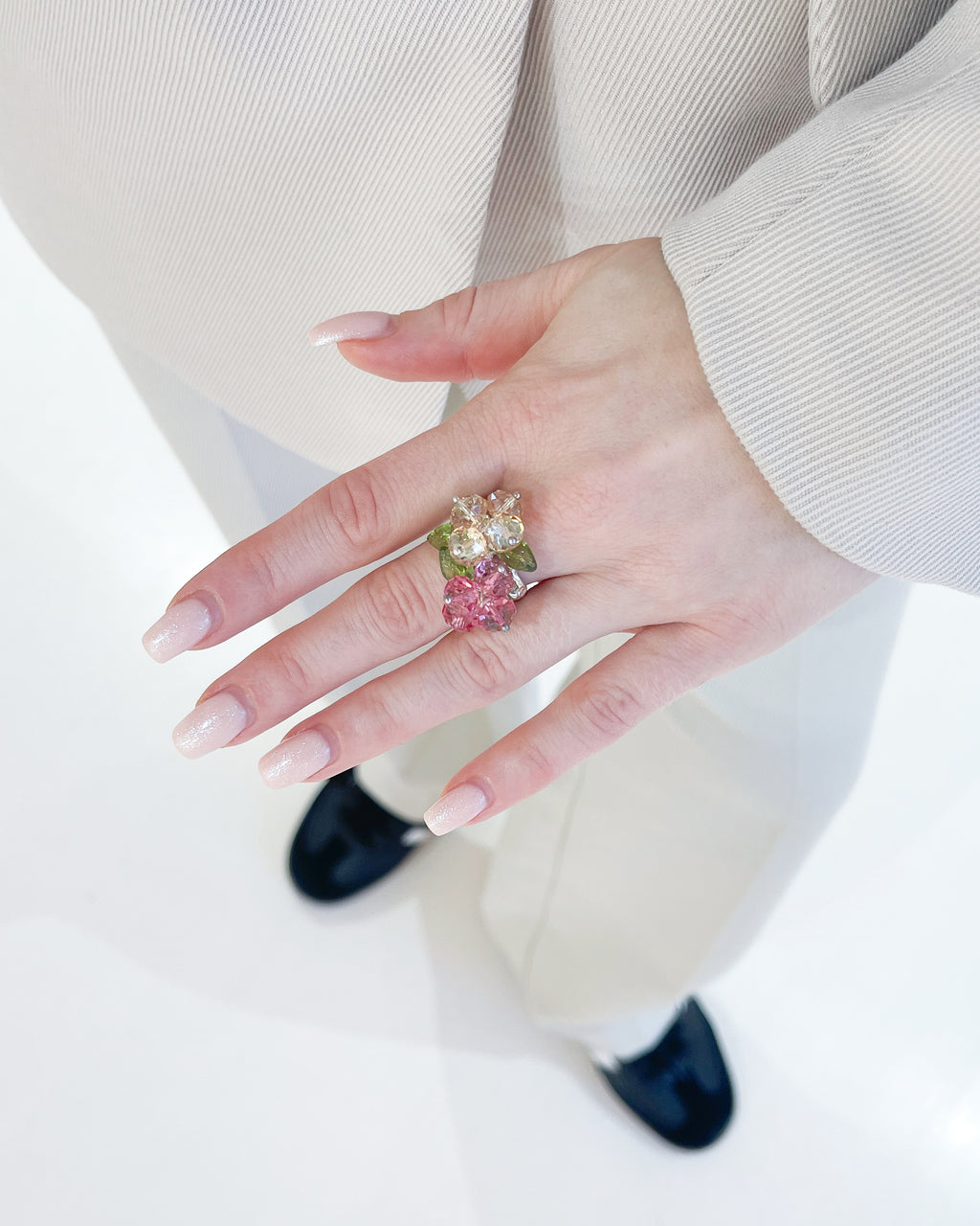 Rose Romance Ring in Silver