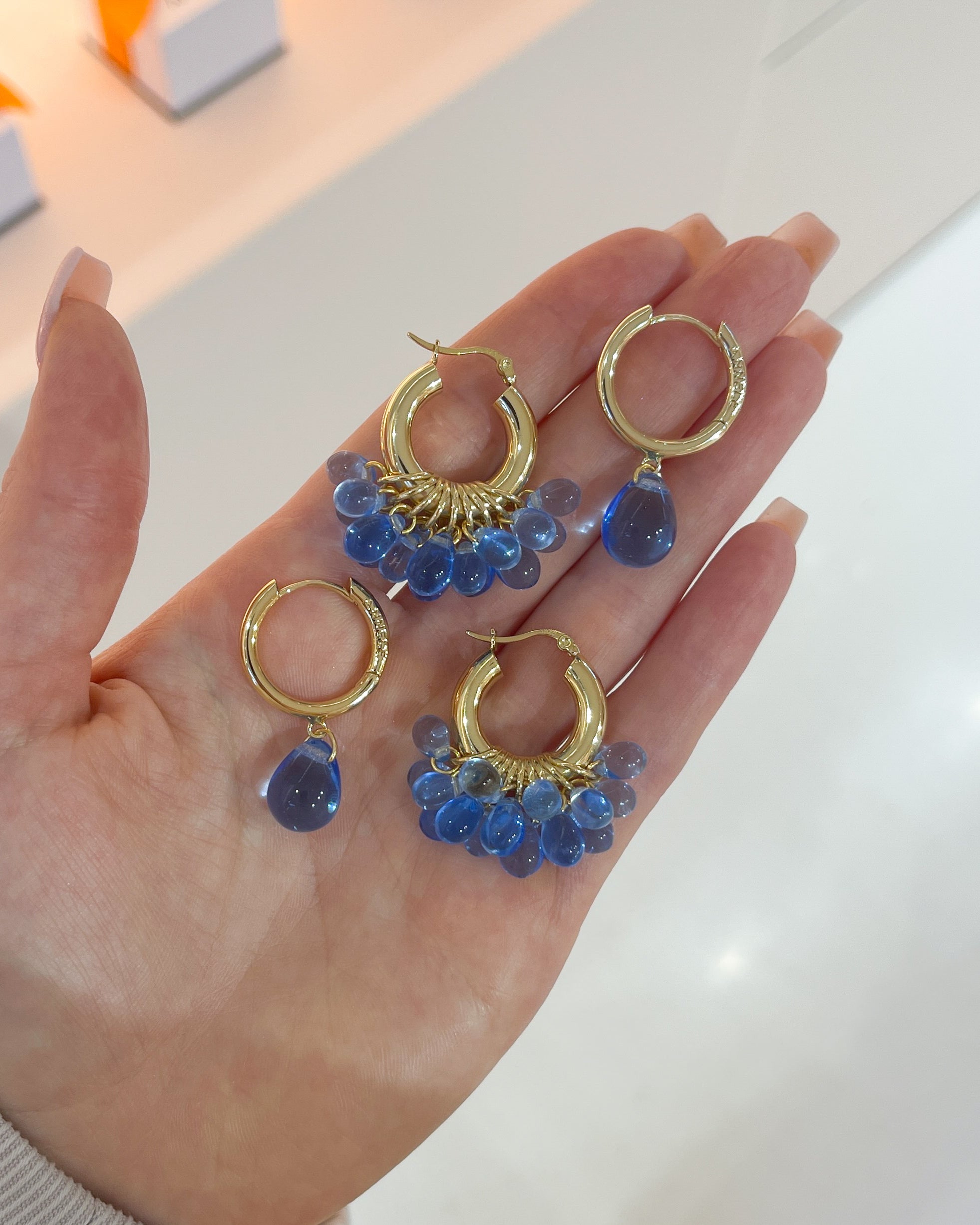 Sugar Drop Blue Earrings
