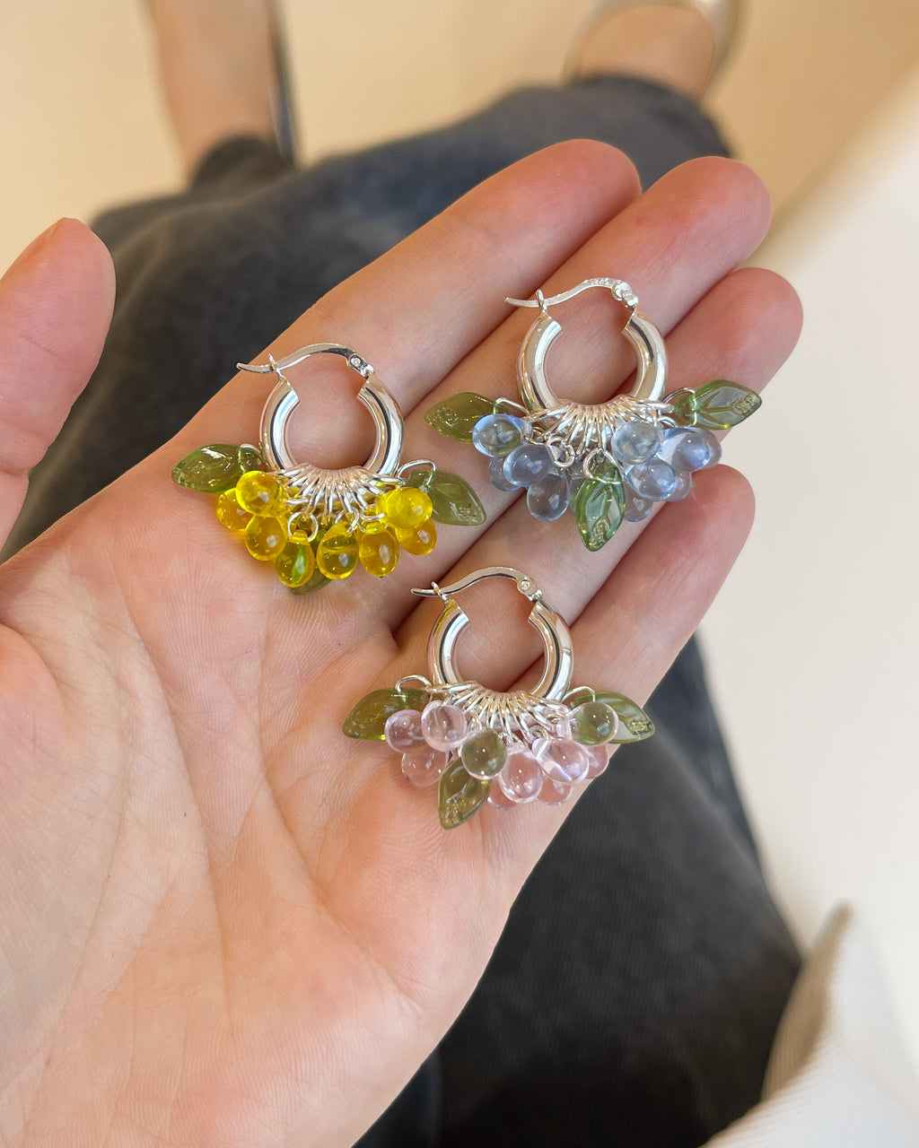 Mini Baby Bubbles Earrings in Silver