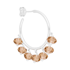 Salted Caramel Swirl Earrings in Silver