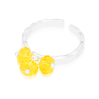 Disco Ring Yellow in Silver