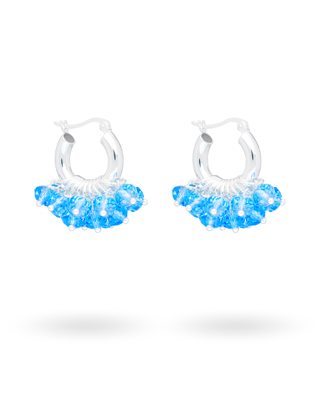 Mini Aquamarine Earrings in Silver