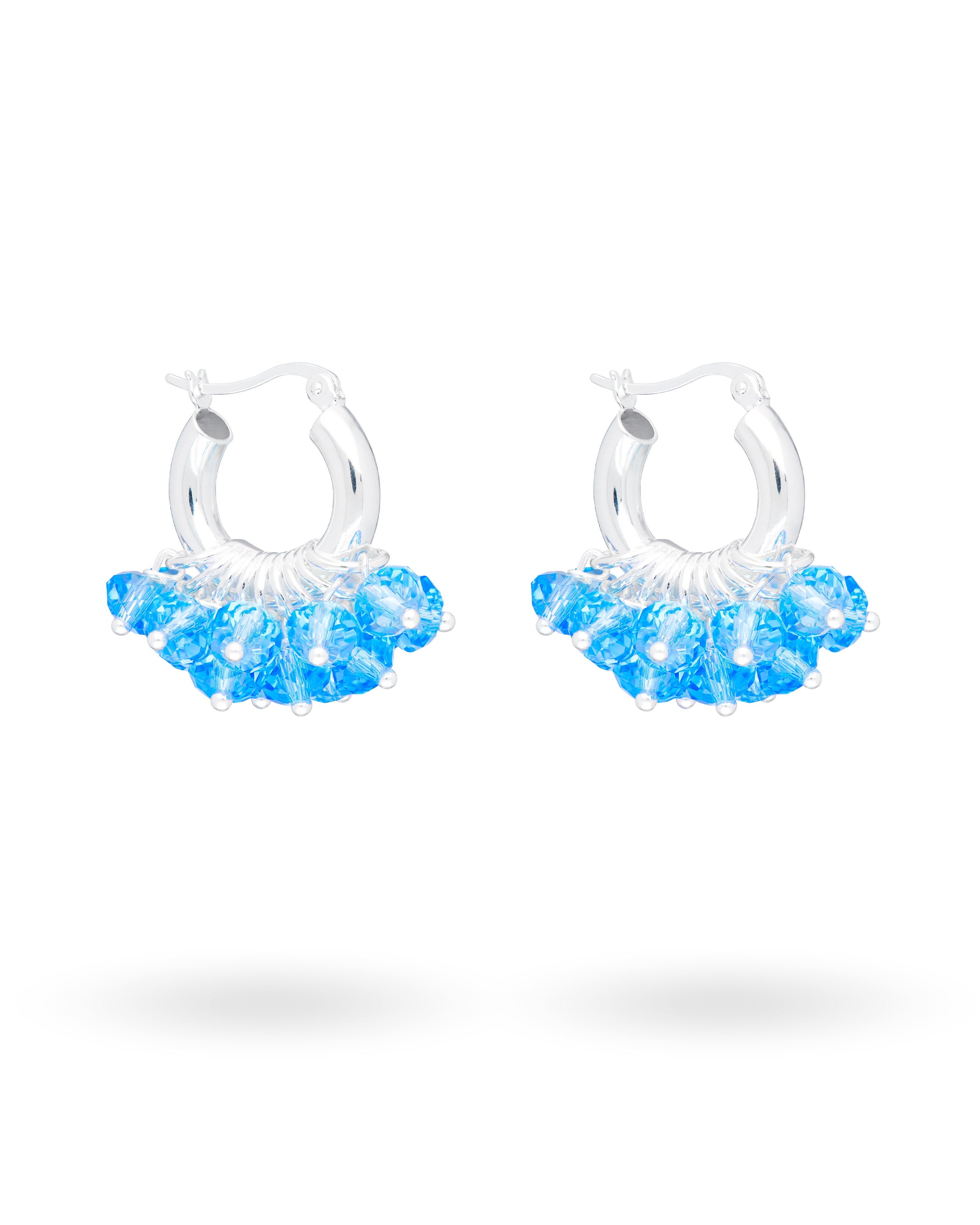 Mini Aquamarine Earrings in Silver